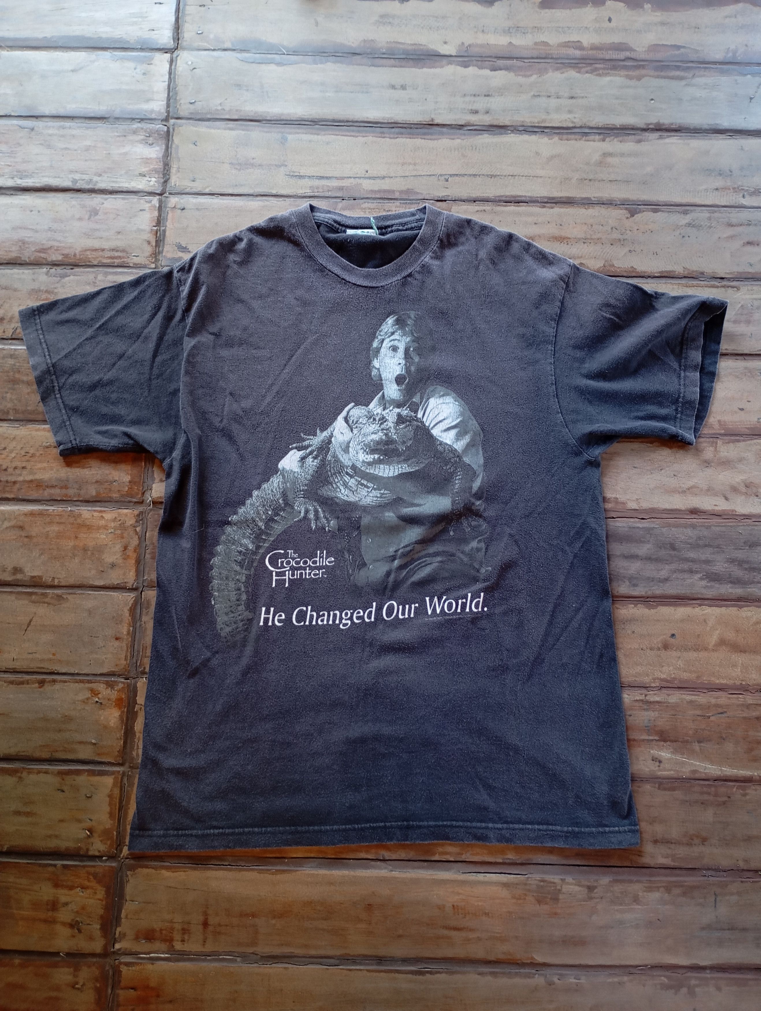 Vintage Vintage 90s The Crocodile Hunter T shirts Size US XL / EU 56 / 4 - 1 Thumbnail