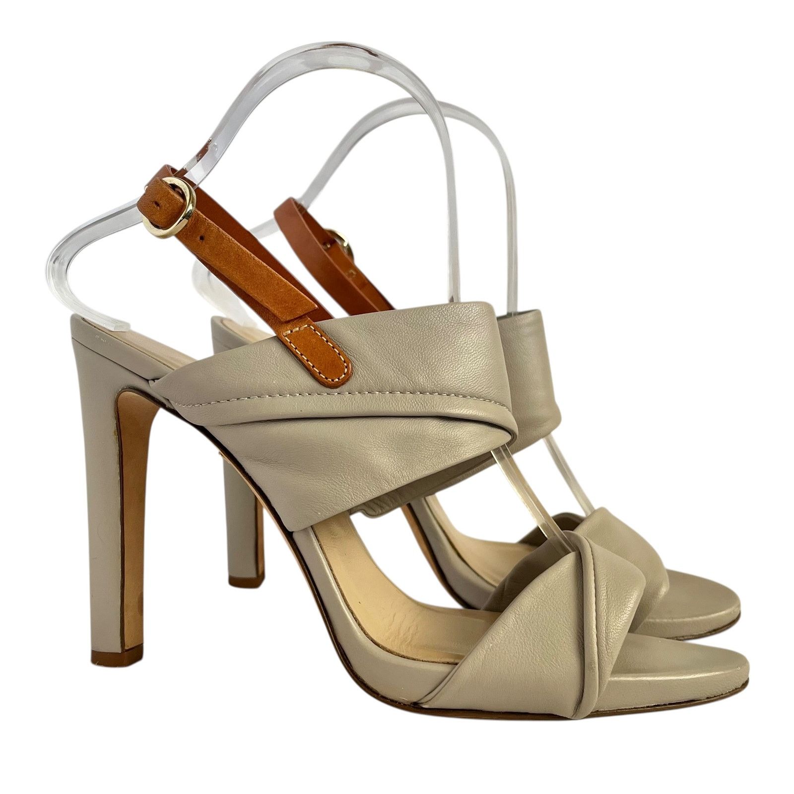 Diane von Furstenberg Diane Von Furstenberg Jacey Leather Slingback Sandals Heels Size US 7 / IT 37 - 11 Thumbnail