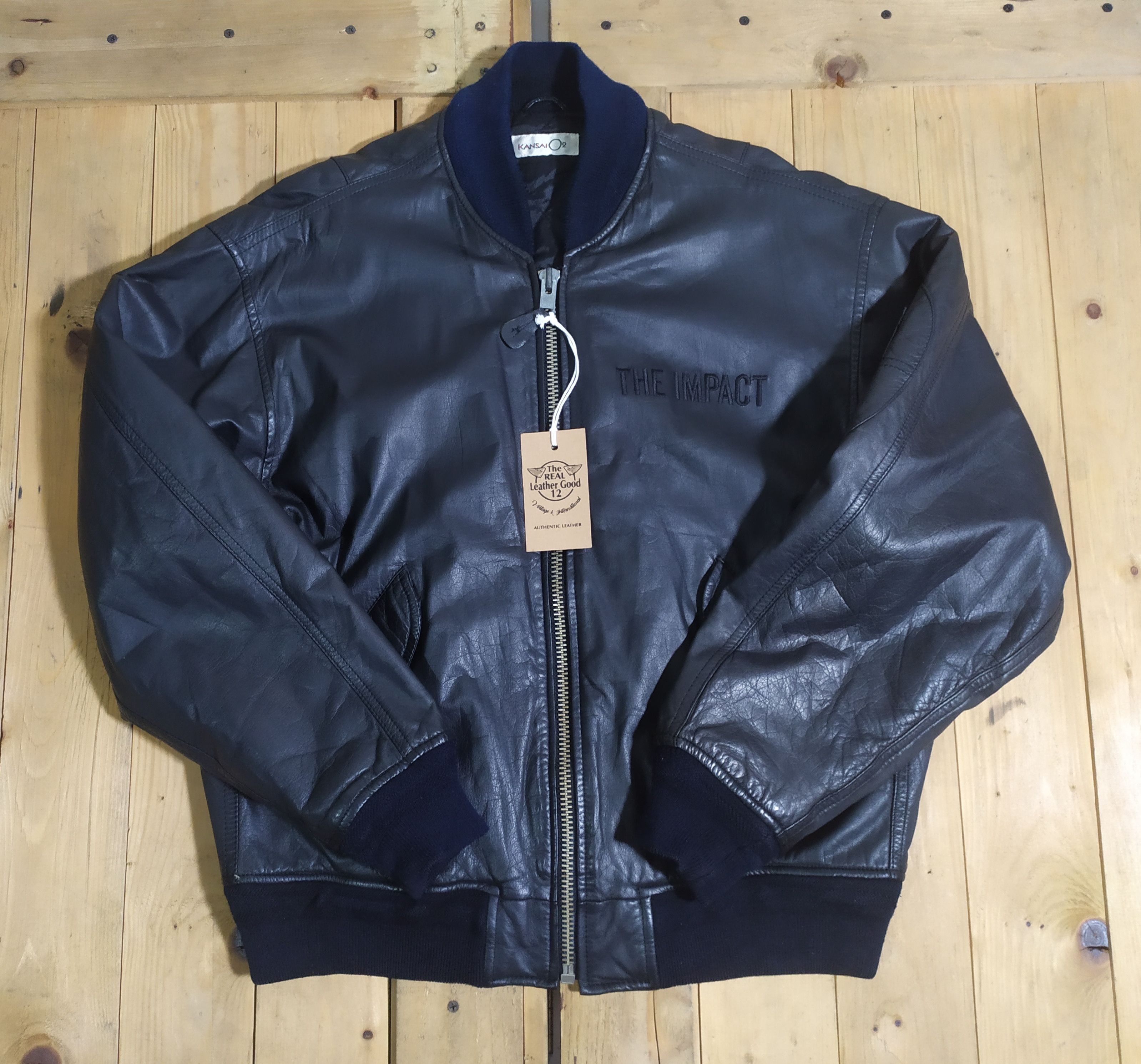 Kansai Yamamoto × Ma+ KANSAI 02 YAMAMOTO THE IMPACT LEATHER TYPE BOMBER MA1 JACKET Size US L / EU 52-54 / 3 - 2 Thumbnail