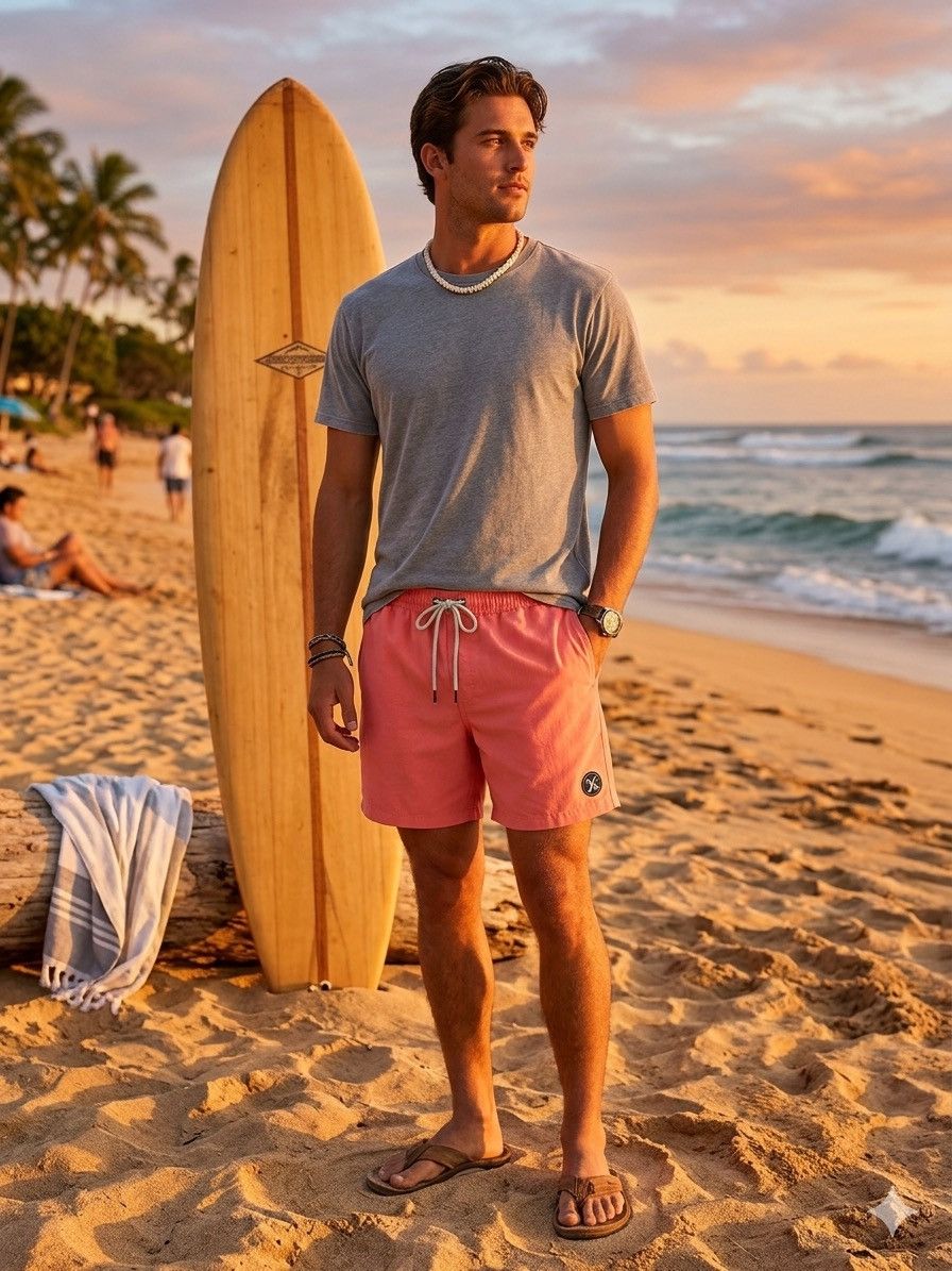 Hurley Hurley Sunlight Volley Palm Tree Hybrid Shorts Coral Large Size US 30 / EU 46 - 1 Thumbnail