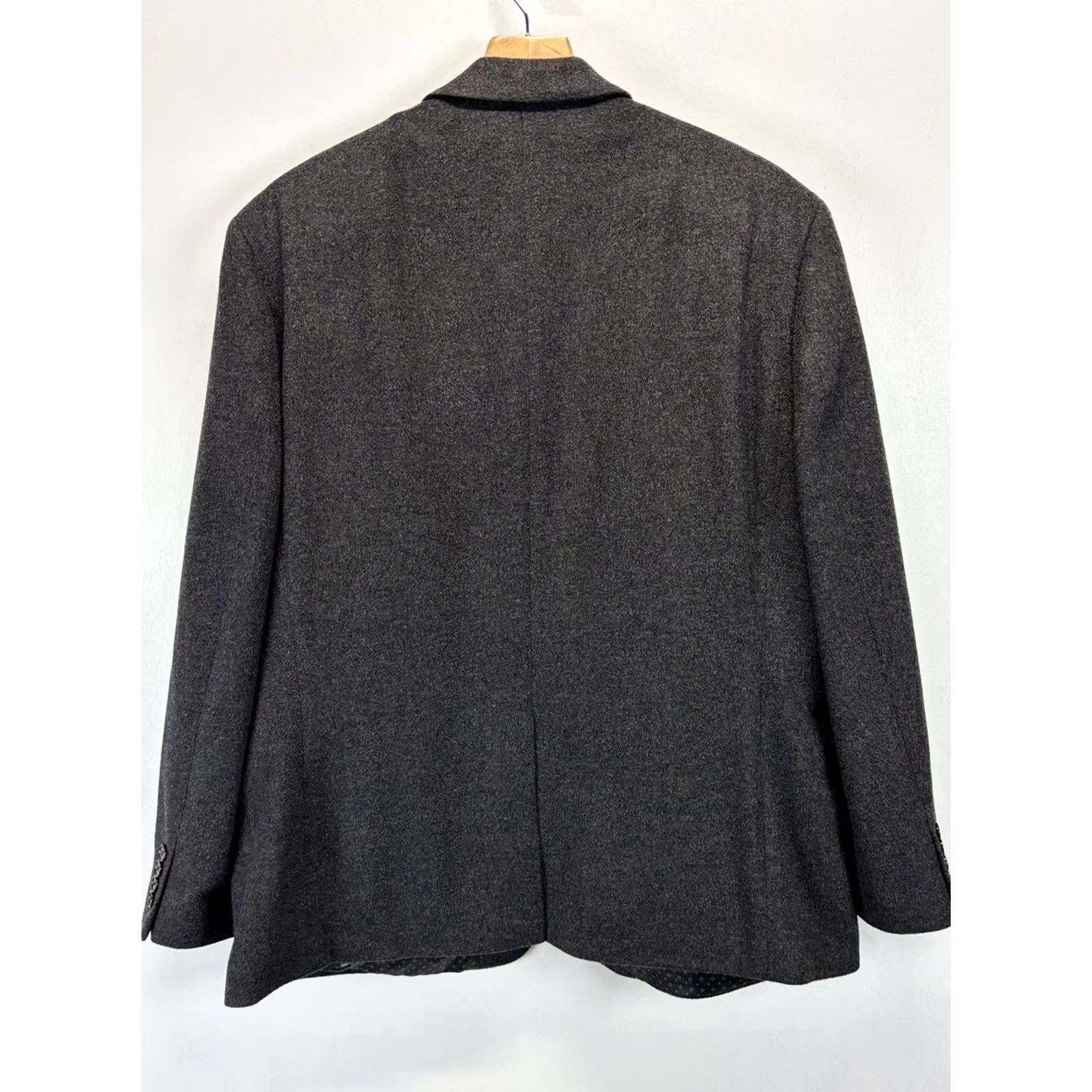 Ralph Lauren Lauren Ralph Lauren Black Label Blazer Sport Coat Mens 48R Wool Cashmere Charcoal Solid 2-Button 4-Button Vintage No Mens Size 48R - 2 Thumbnail