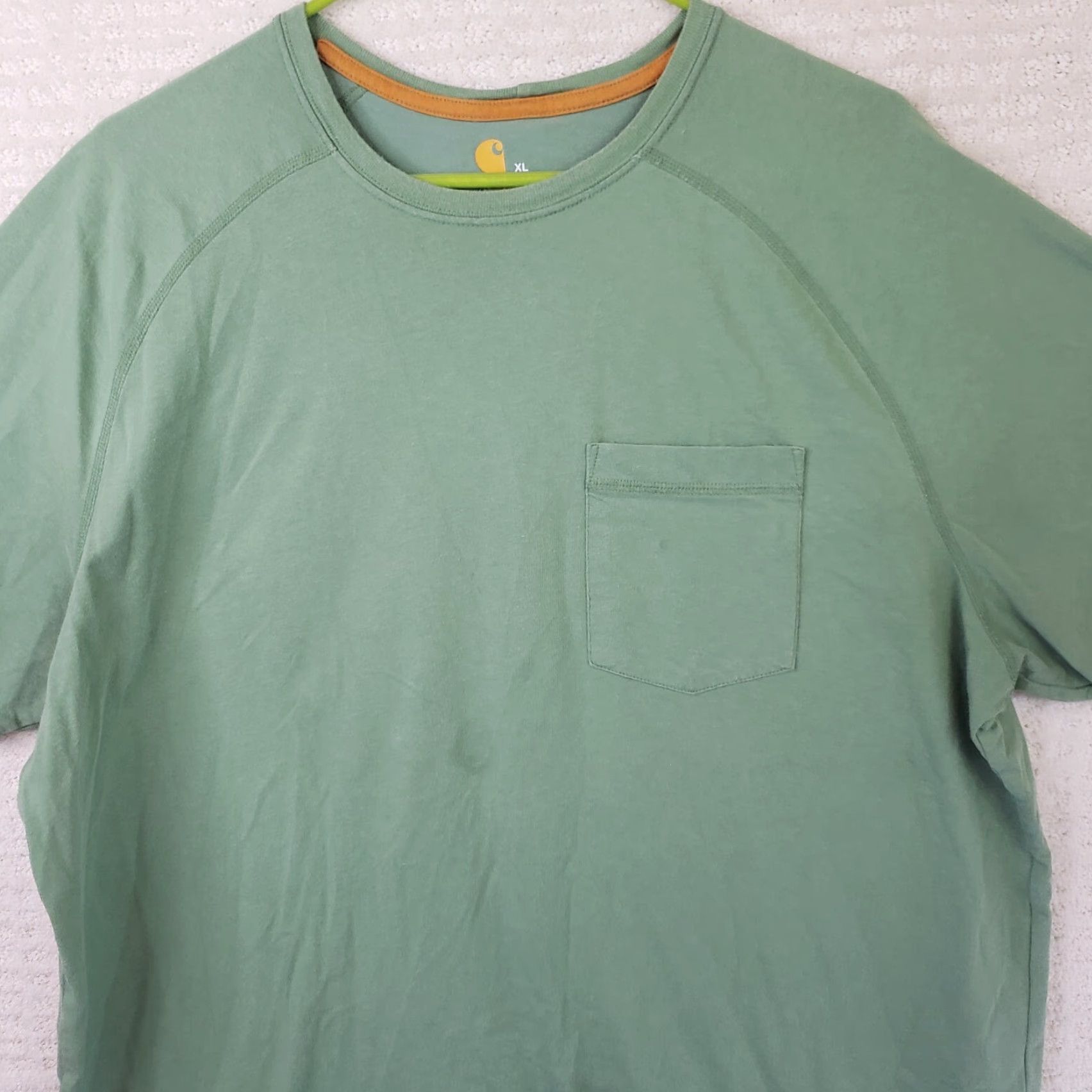 Carhartt Carhartt Force Mens XL Tee Shirt Pocket Crew Neck Short Sleeve Green Size US XL / EU 56 / 4 - 2 Thumbnail