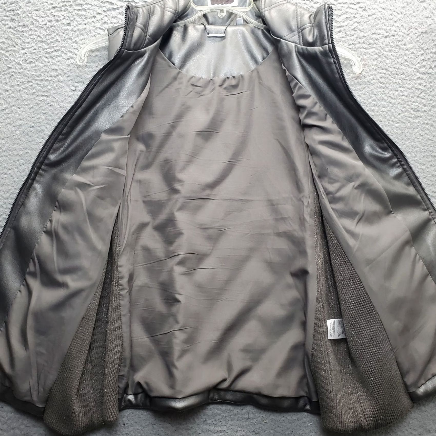 Vintage Chico's Quilted Vest Womens L Multi Faux Leather Lined Metallic Full Zip Shirt Women L Quilted Vest Size L / US 10 / IT 46 - 8 Thumbnail