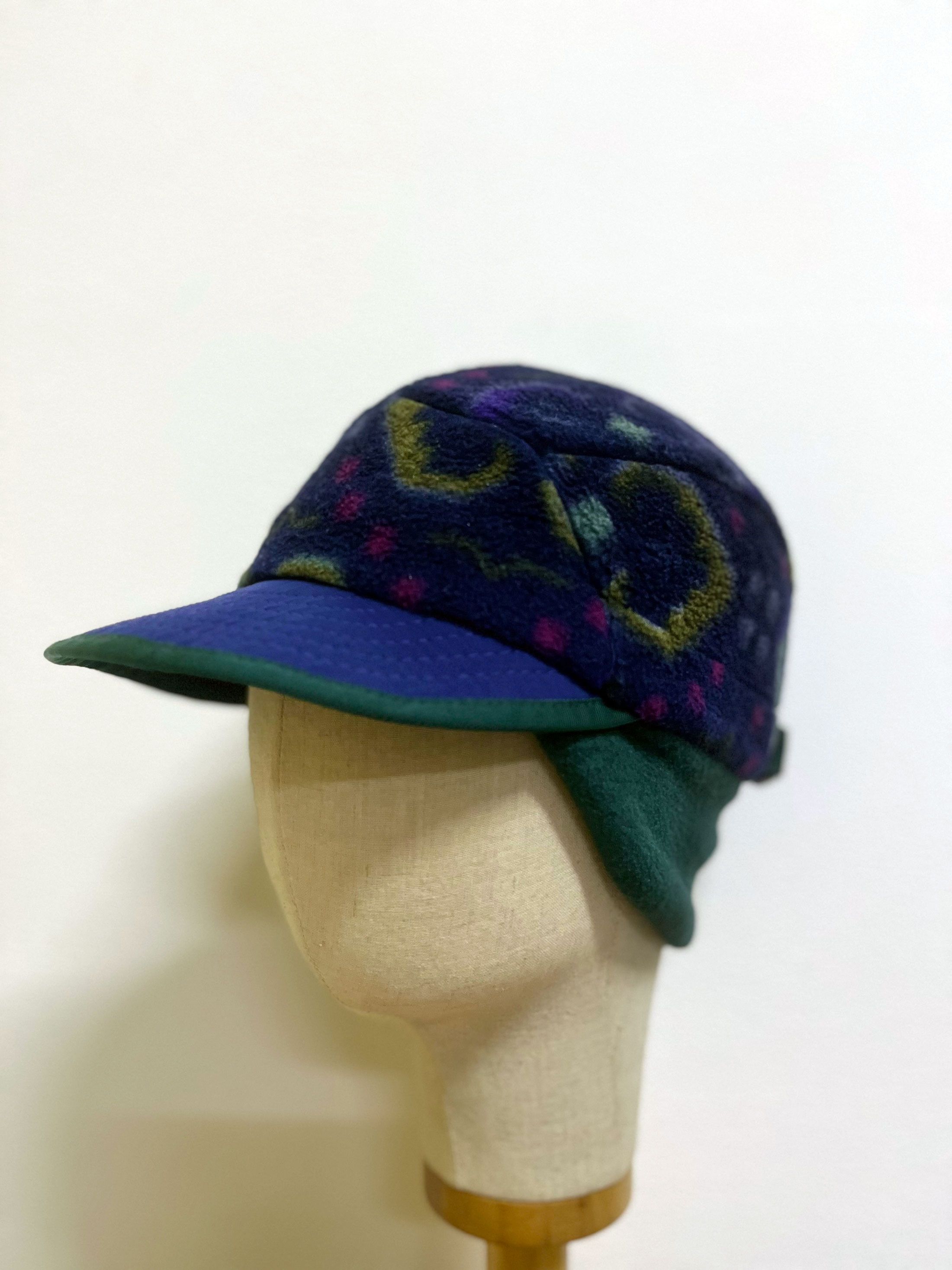 Sports Specialties Vintage Patagonia Ear Flap Full Printed Fleece Headwear Size ONE SIZE - 2 Thumbnail