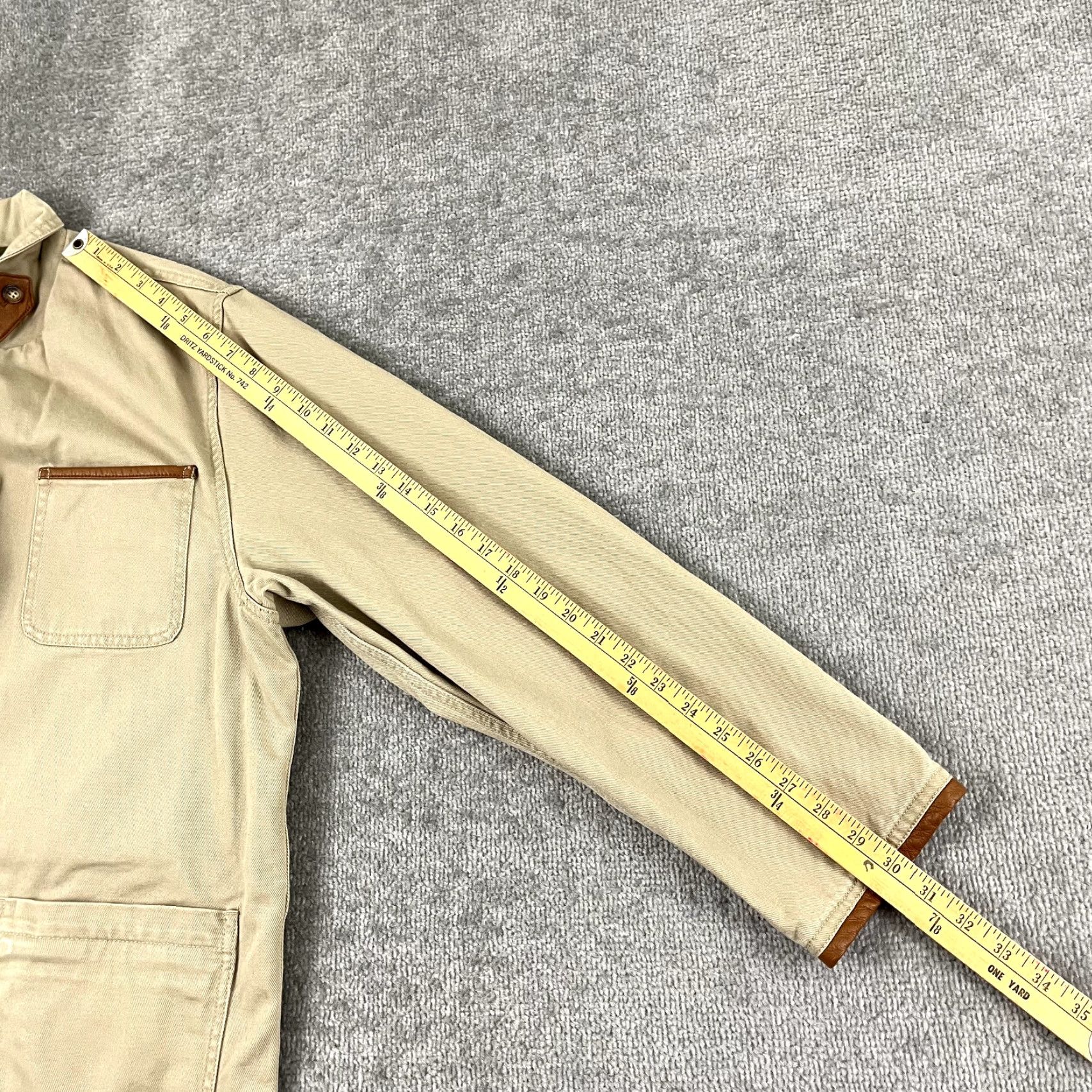 Orvis VINTAGE Orvis Blazer Men's Jacket Size 44 Brown Hunting Shooting Utility Cotton Canvas Size 44R - 6 Thumbnail