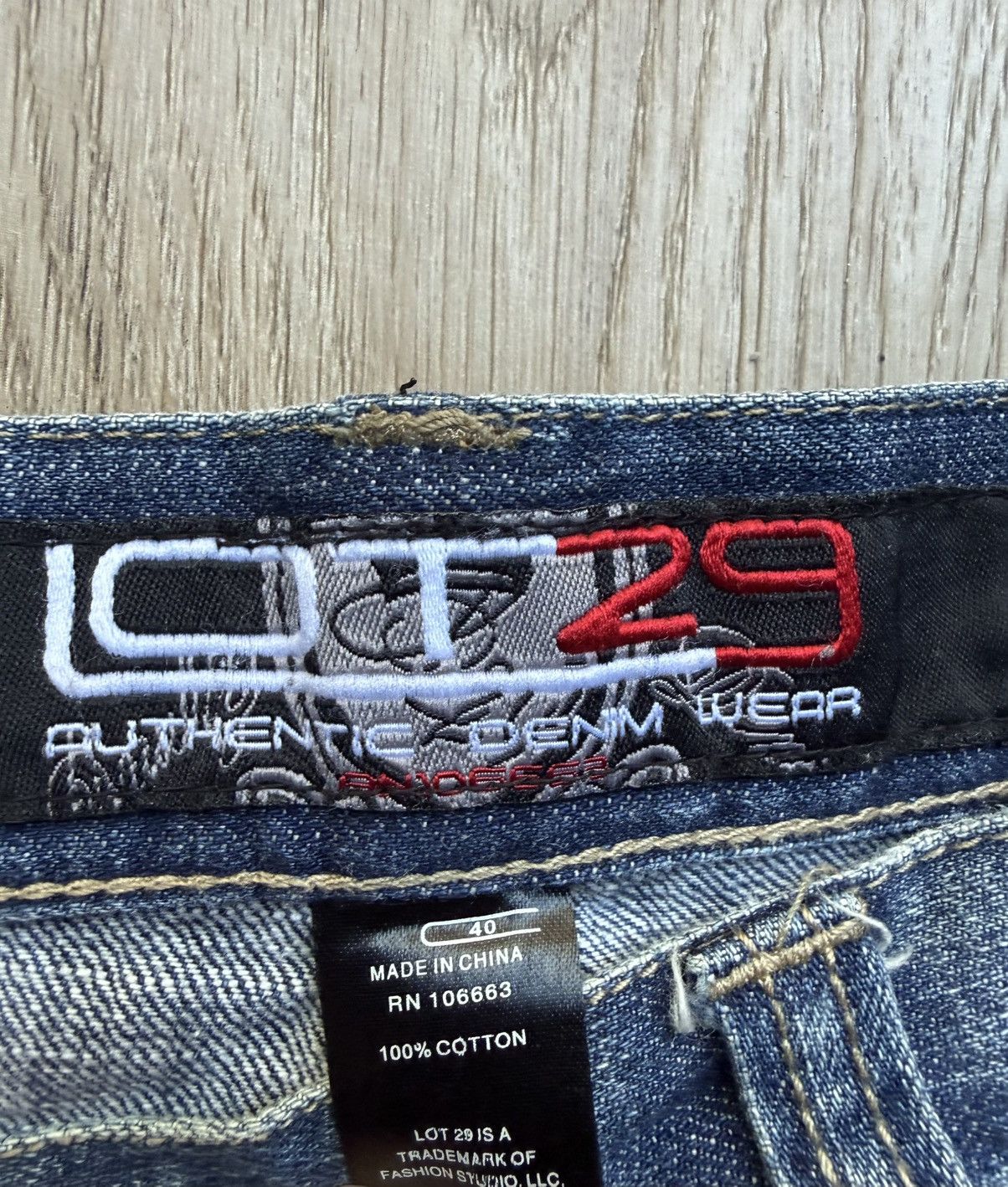 Other Y2K Lot 29 jeans with embroidered Union Jack flag Size US 40 / EU 56 - 3 Thumbnail