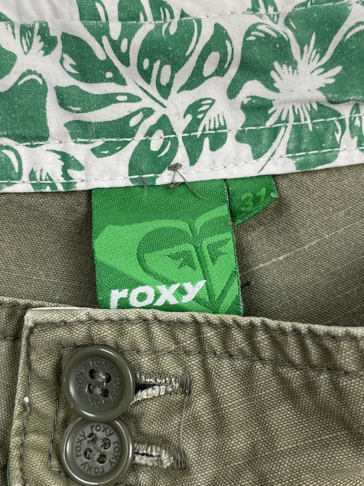 Quiksilver Y2K Vintage Roxy Low Rise Fatigue Pocket Cargo Pants Size 31" - 6 Thumbnail