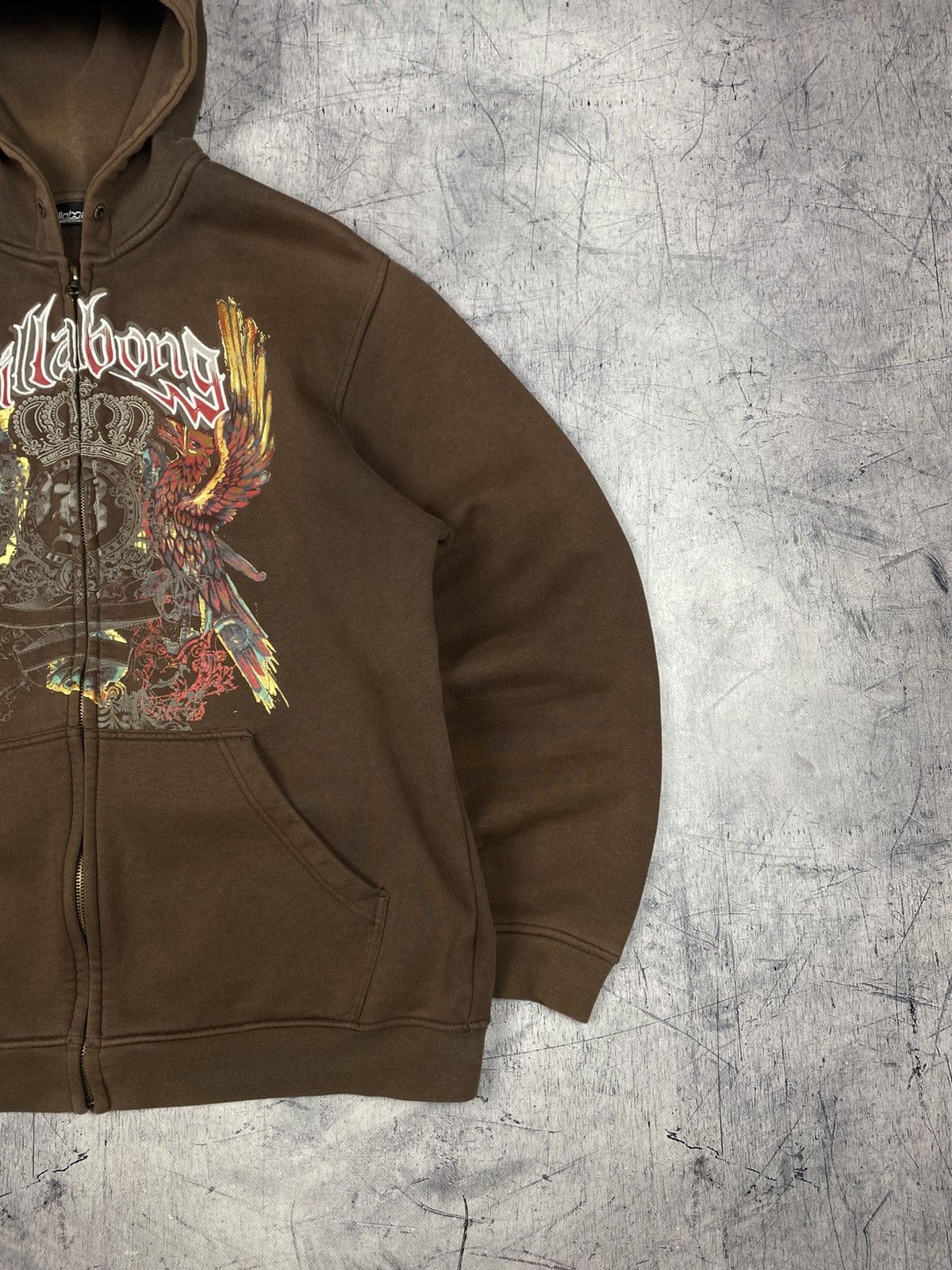 Billabong Billabong Faded Brown Y2K Surf Full Zip Hoodie Fleece Size US L / EU 52-54 / 3 - 5 Thumbnail