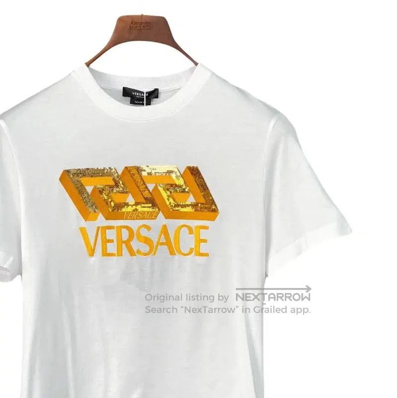 Versace Versace Summer White Logo T-Shirt for Women . Size XL / US 12-14 / IT 48-50 - 3 Thumbnail