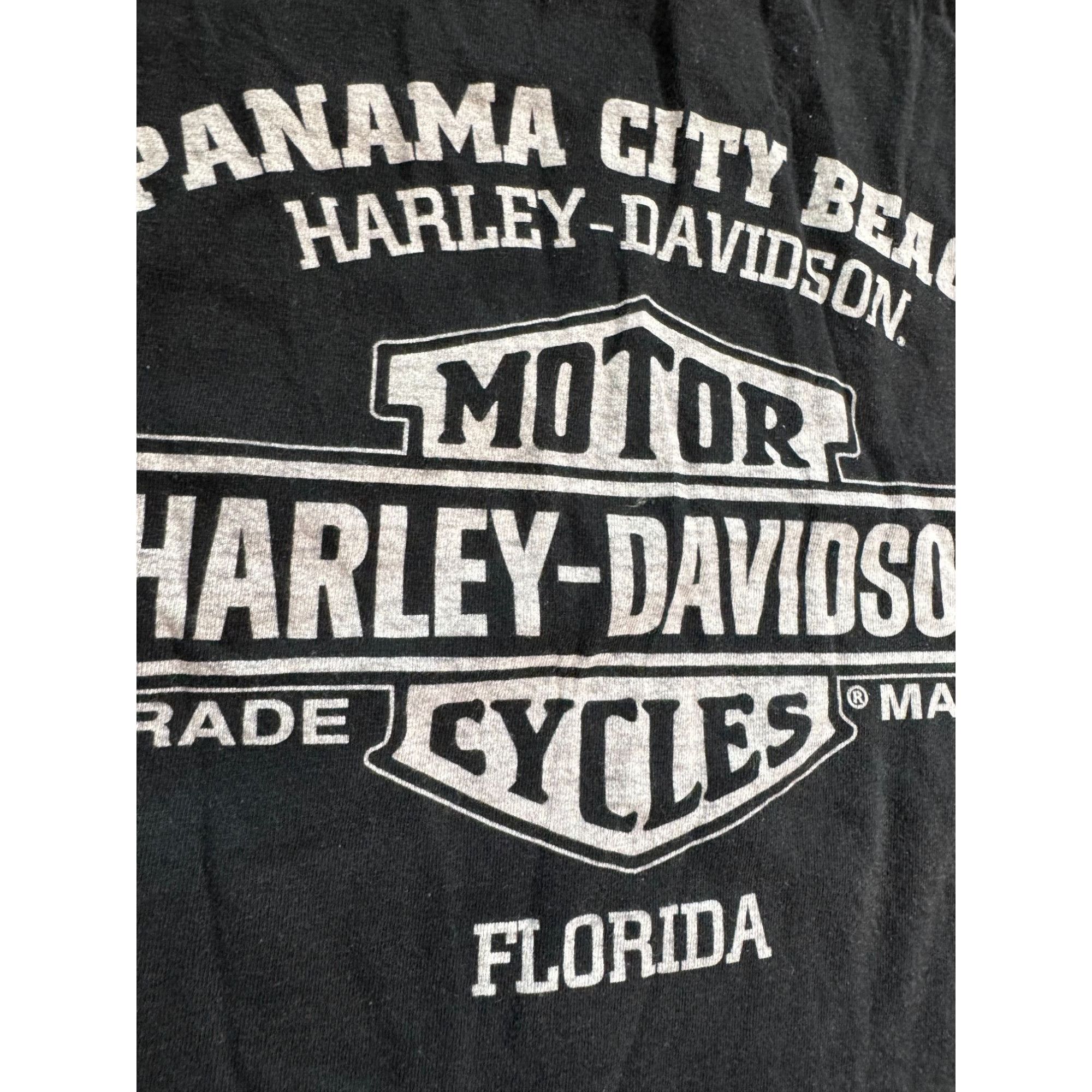 Harley Davidson Harley-Davidson Black Skull Graphic T-Shirt Panama City Beac Size US L / EU 52-54 / 3 - 2 Thumbnail