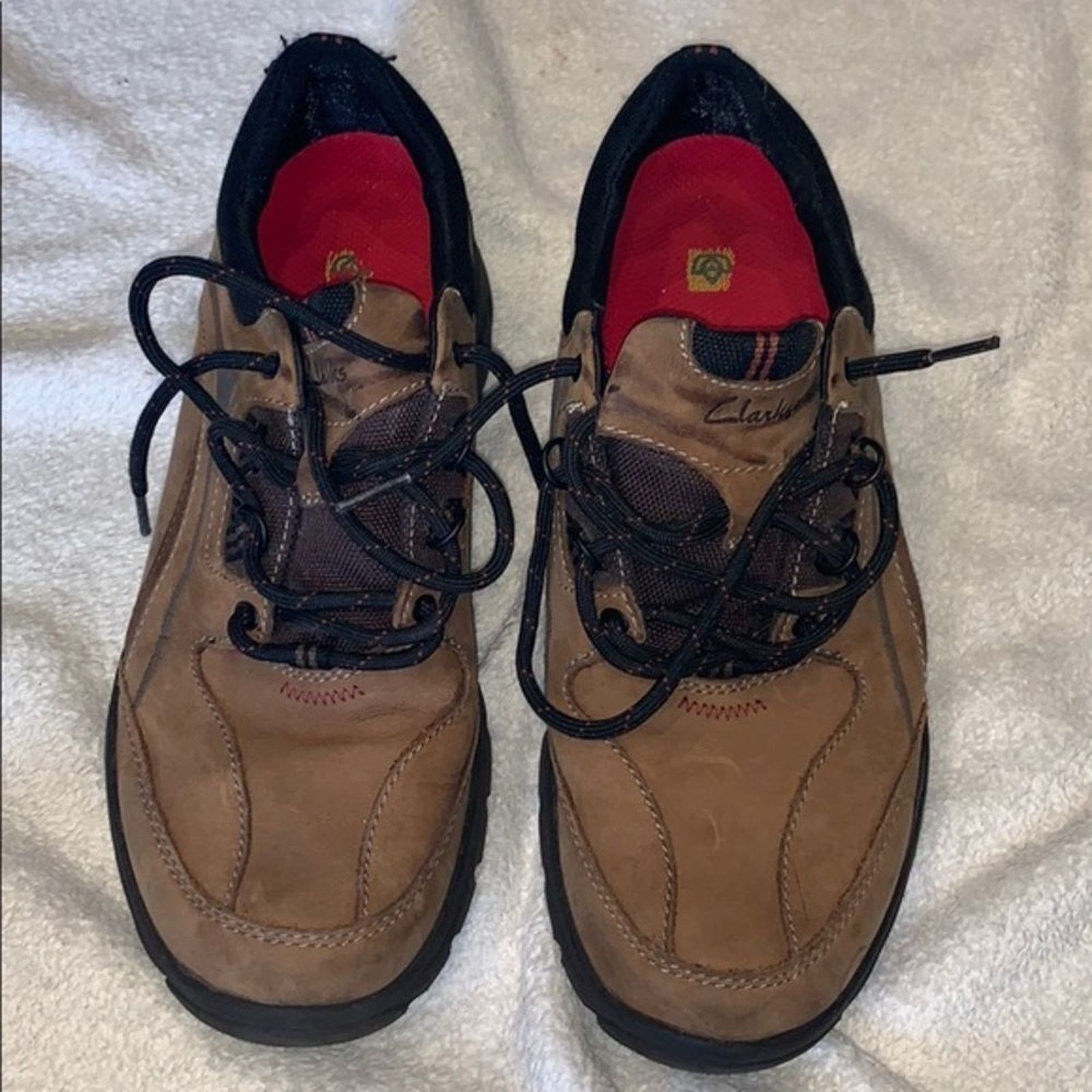 Clarks Clark's Brown Leather Outdoor Sneakers | Sz 10W Size US 10 / EU 43 - 2 Thumbnail