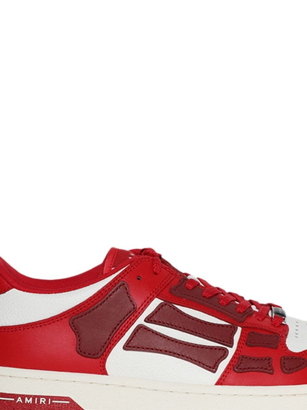 Amiri oc11z0325 Skelton Low-Top Sneakers in Red/White Size US 7 / EU 40 - 2 Thumbnail
