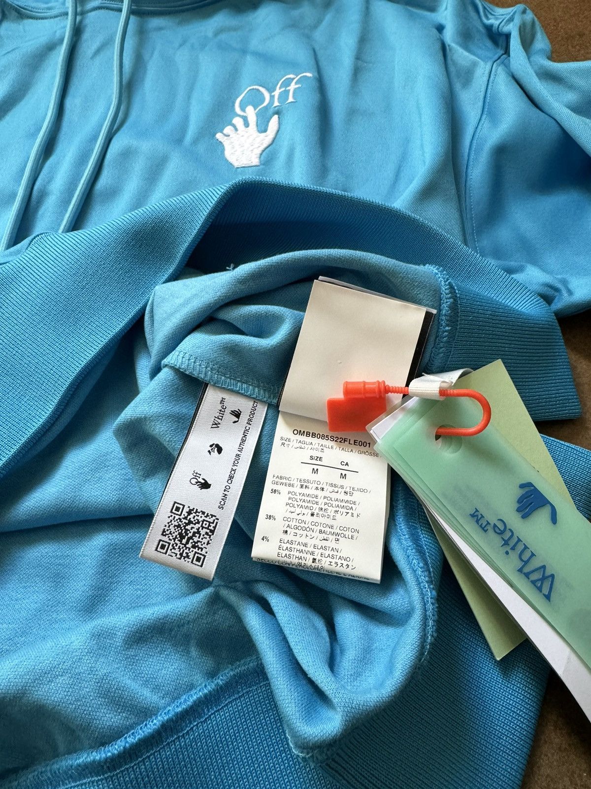 Off-White Off-White Hand Logo Hoodie Blue Medium Size US M / EU 48-50 / 2 - 10 Thumbnail