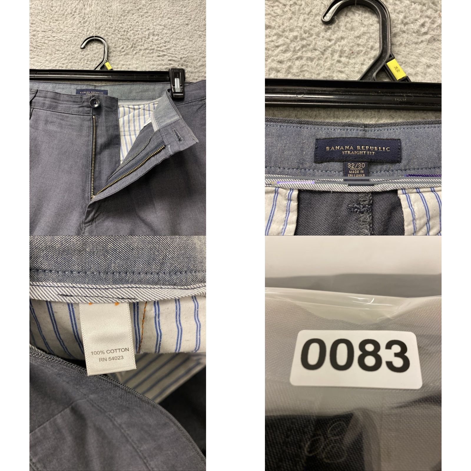 Banana Republic Banana Republic Men Chino Pants 32x30 Regular Gray Cotton Casual/0083 Mens Size US 32 / EU 48 - 8 Thumbnail