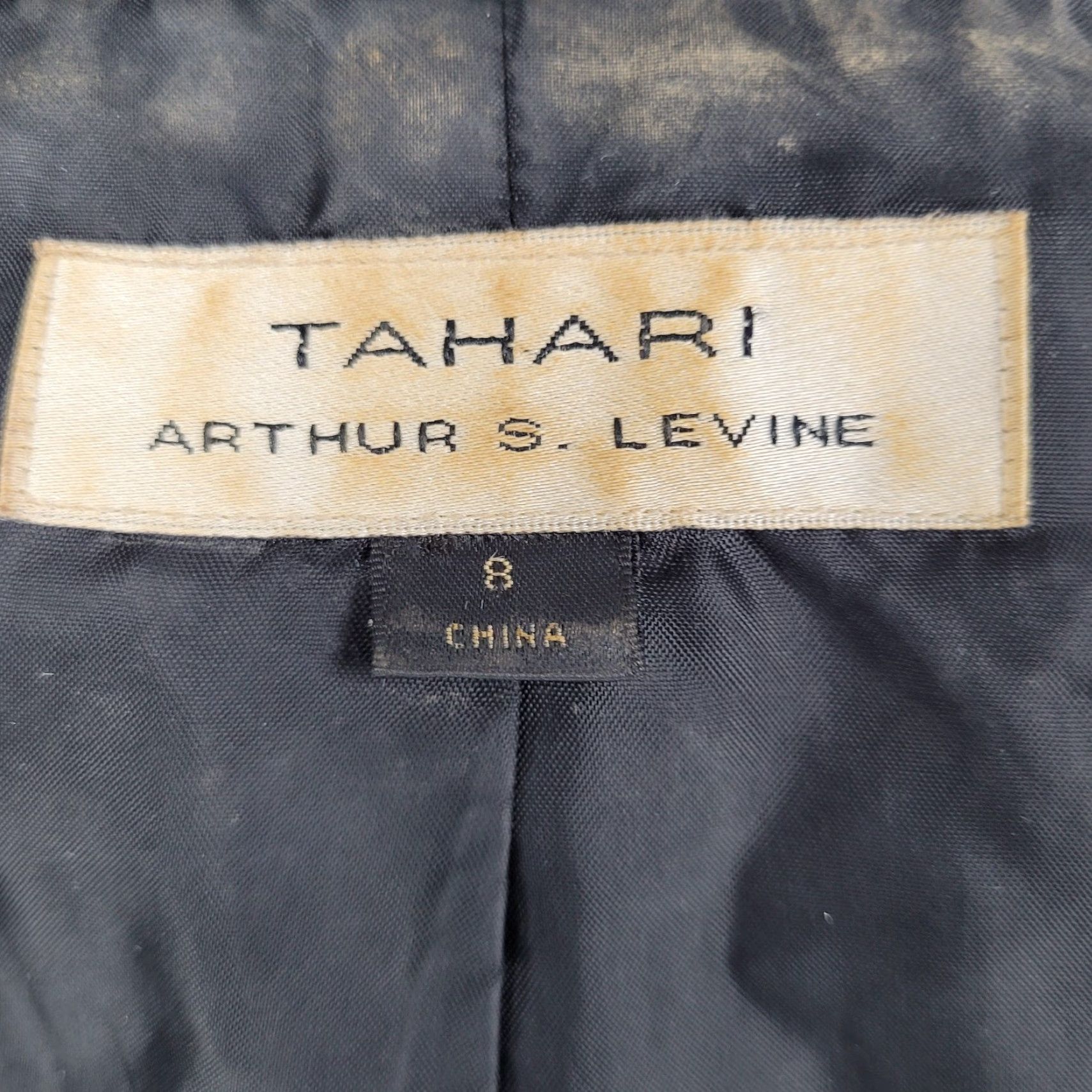 Vintage Tahari Black Snap Front Ventless Lined Notch Blazer Suit Formal Jacket Size 8 Size M / US 6-8 / IT 42-44 - 3 Thumbnail