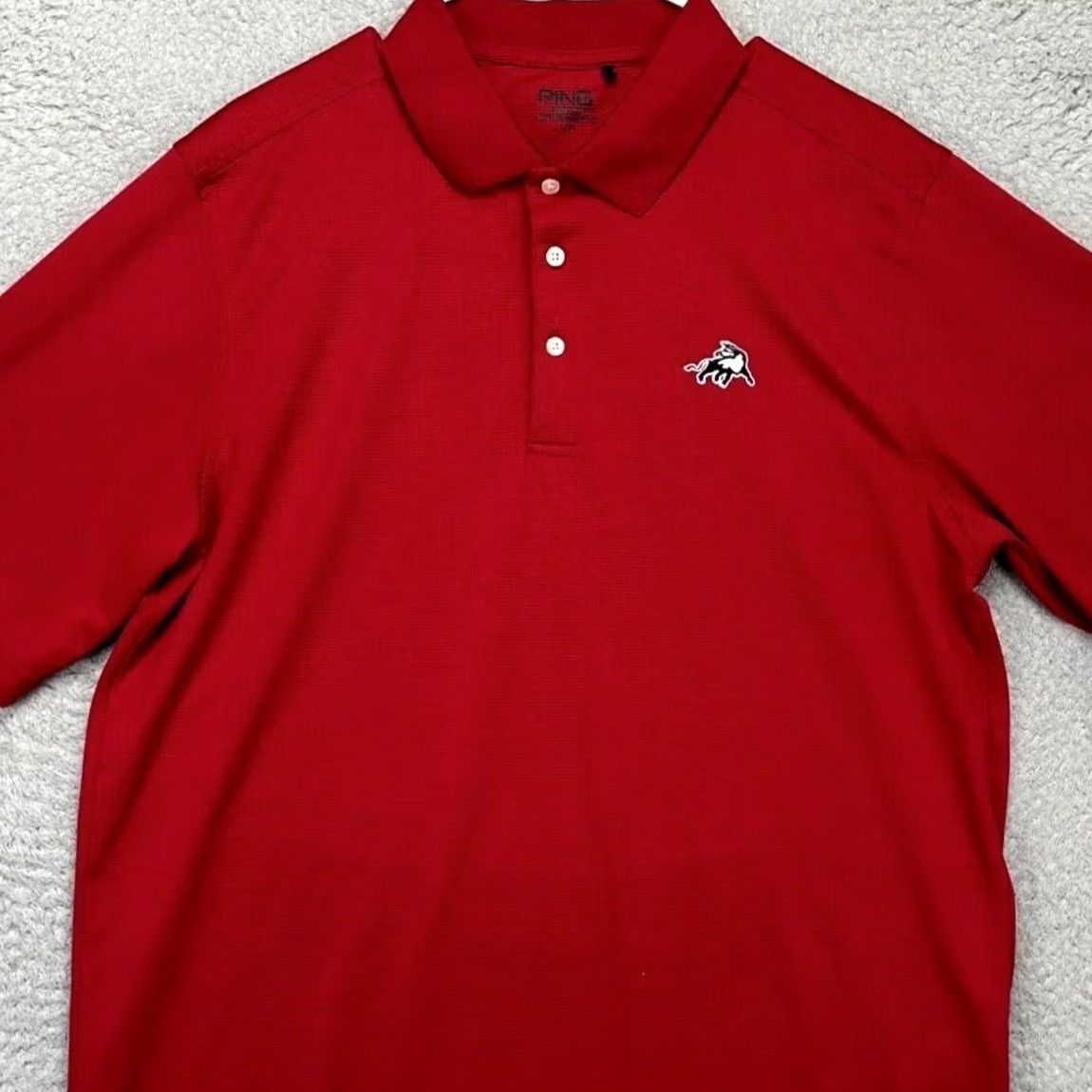 Vintage PING Performance Polo Shirt Mens Large Red Short Sleeve Athletic Golf Outdoor Casual Shirt Size US L / EU 52-54 / 3 - 2 Thumbnail