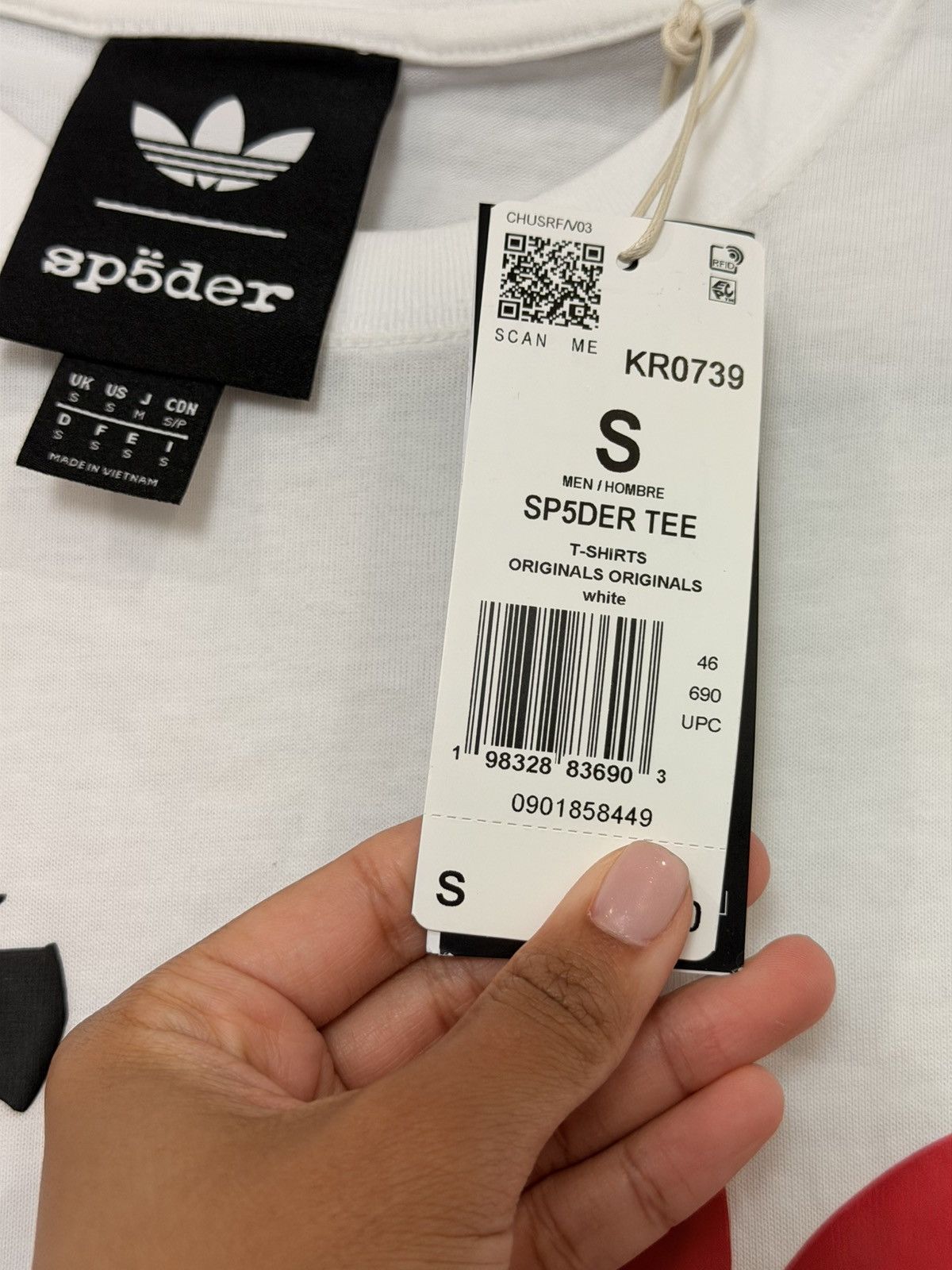 Sp5der SP5DER X Adidas Tee - White Size US S / EU 44-46 / 1 - 7 Thumbnail