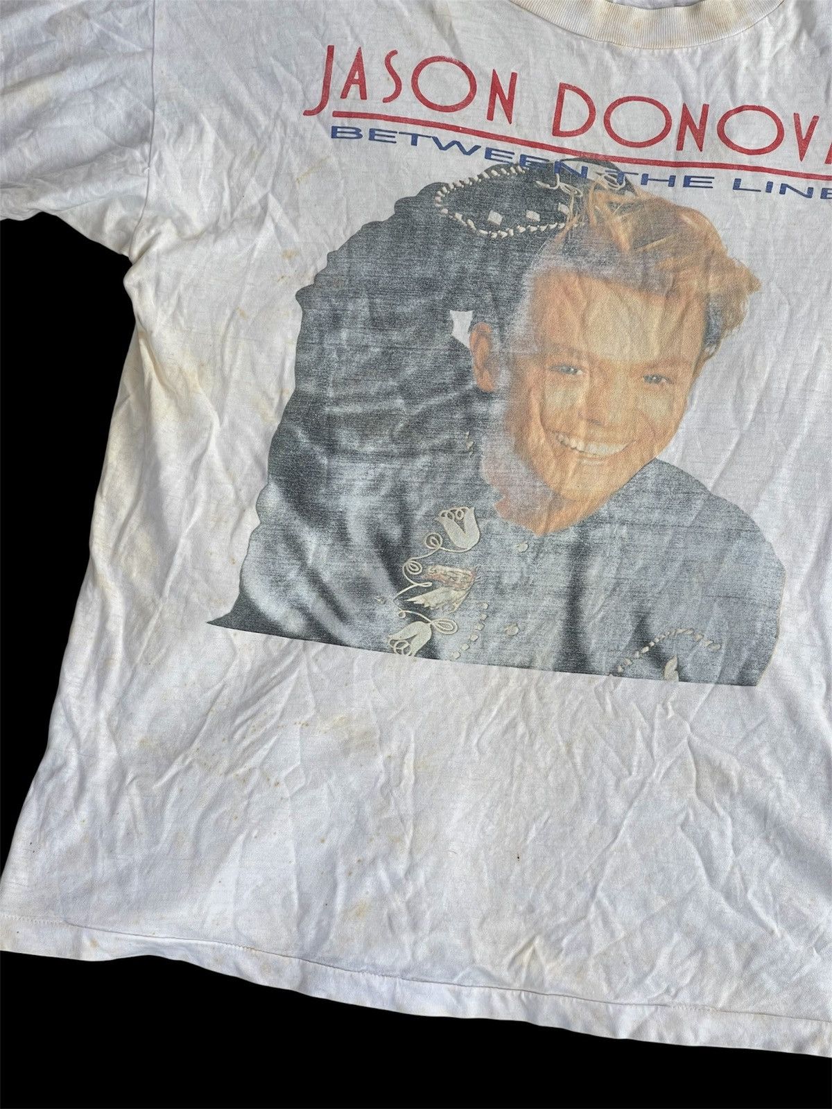 Band Tees 1990 Jason Donovan Vintage Faded Single stitch t-shirt Size US L / EU 52-54 / 3 - 5 Thumbnail