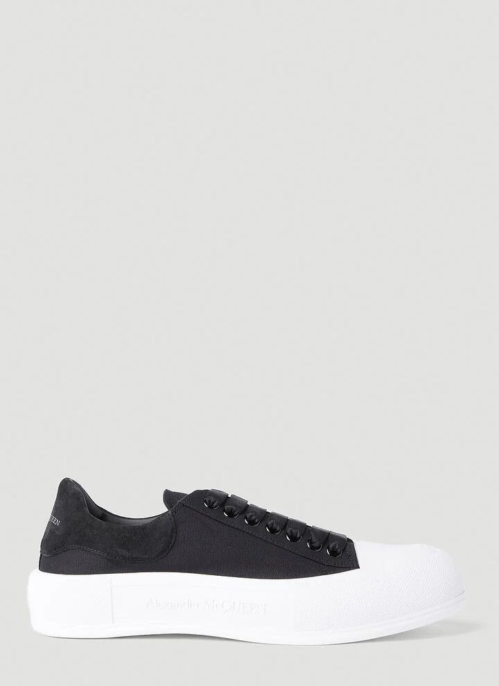 Alexander McQueen o1w1db10725 Deck Lace Up Plimsoll in Black/White Size US 9.5 / EU 42-43 - 1 Thumbnail