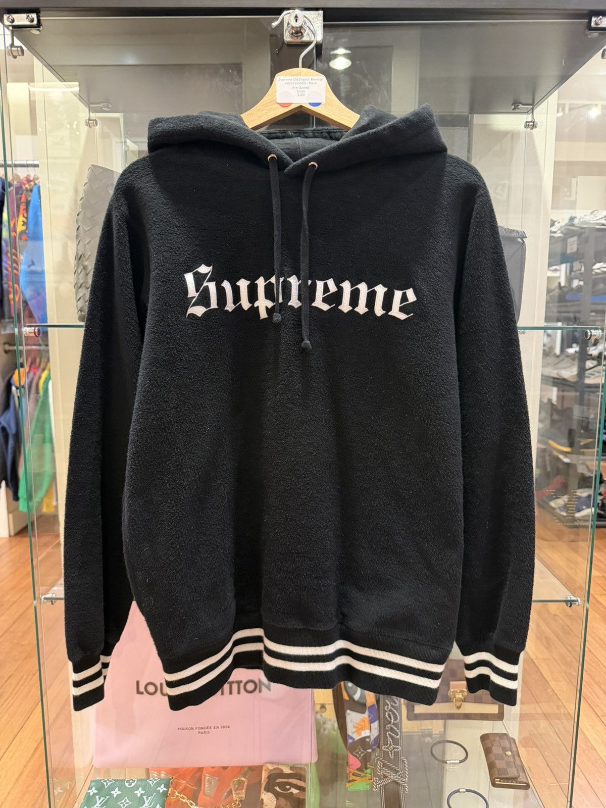 Supreme Supreme Old English Reverse Hoodie Size US S / EU 44-46 / 1 - 1 Thumbnail