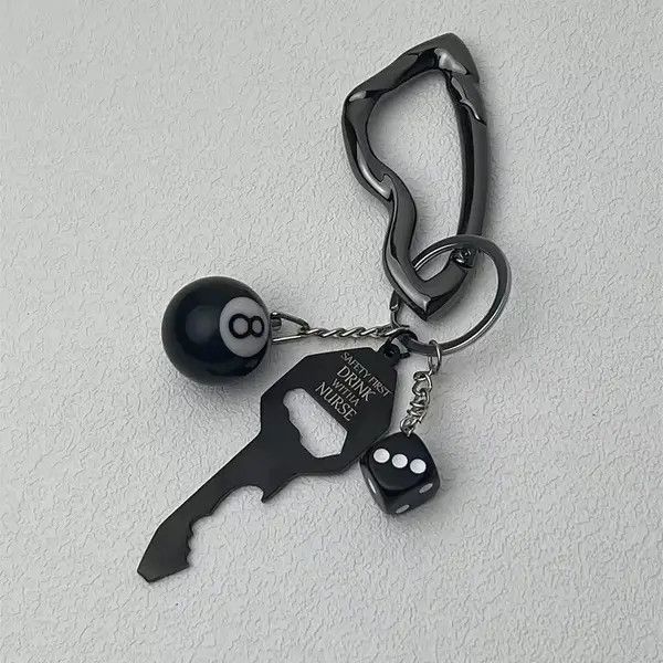 Japanese Brand Black Jeans Carabiner with Accessories and Bottle Opener Size ONE SIZE - 1 Thumbnail