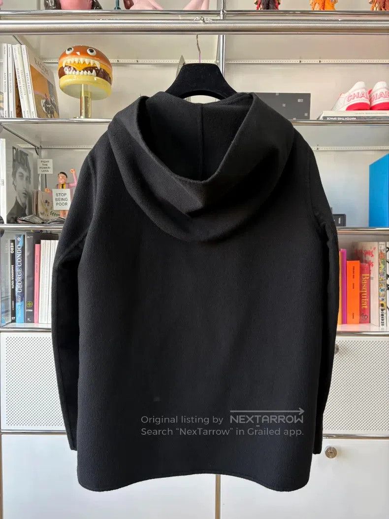 Hermes Hermes Black cashmere hooded long-sleeve coat 100% cashmer Size XS / US 0-2 / IT 36-38 - 3 Thumbnail