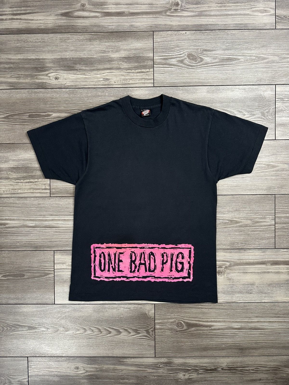 Band Tees × Vintage Vintage 90’s Swine Flew One Bad Pig T Shirt Size US L / EU 52-54 / 3 - 1 Thumbnail