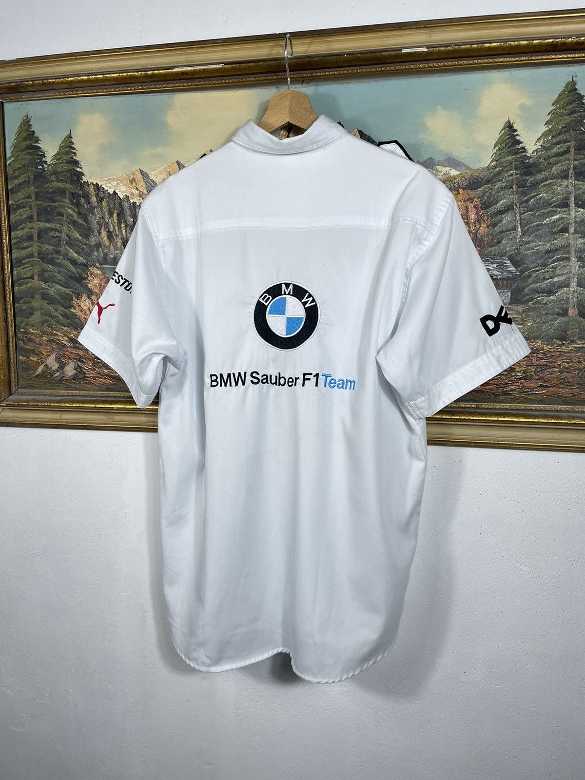 BMW × Formula 1 × Vintage BMW Sauber Formula F1 Team Vintage White Shirt Racing Motor Size US XL / EU 56 / 4 - 7 Thumbnail