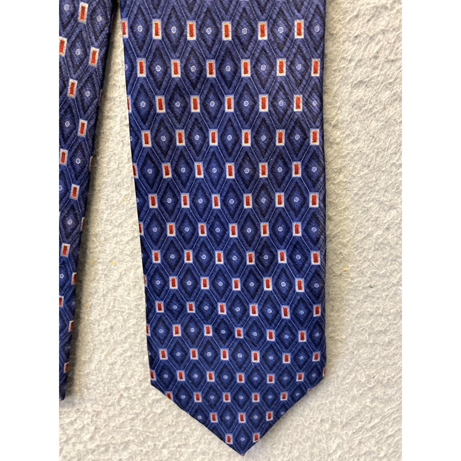 Jos. A. Bank Joseph A. Bank Men's Silk Textured 57" Tie Blue Red Formal Designer Accessories Size ONE SIZE - 2 Thumbnail