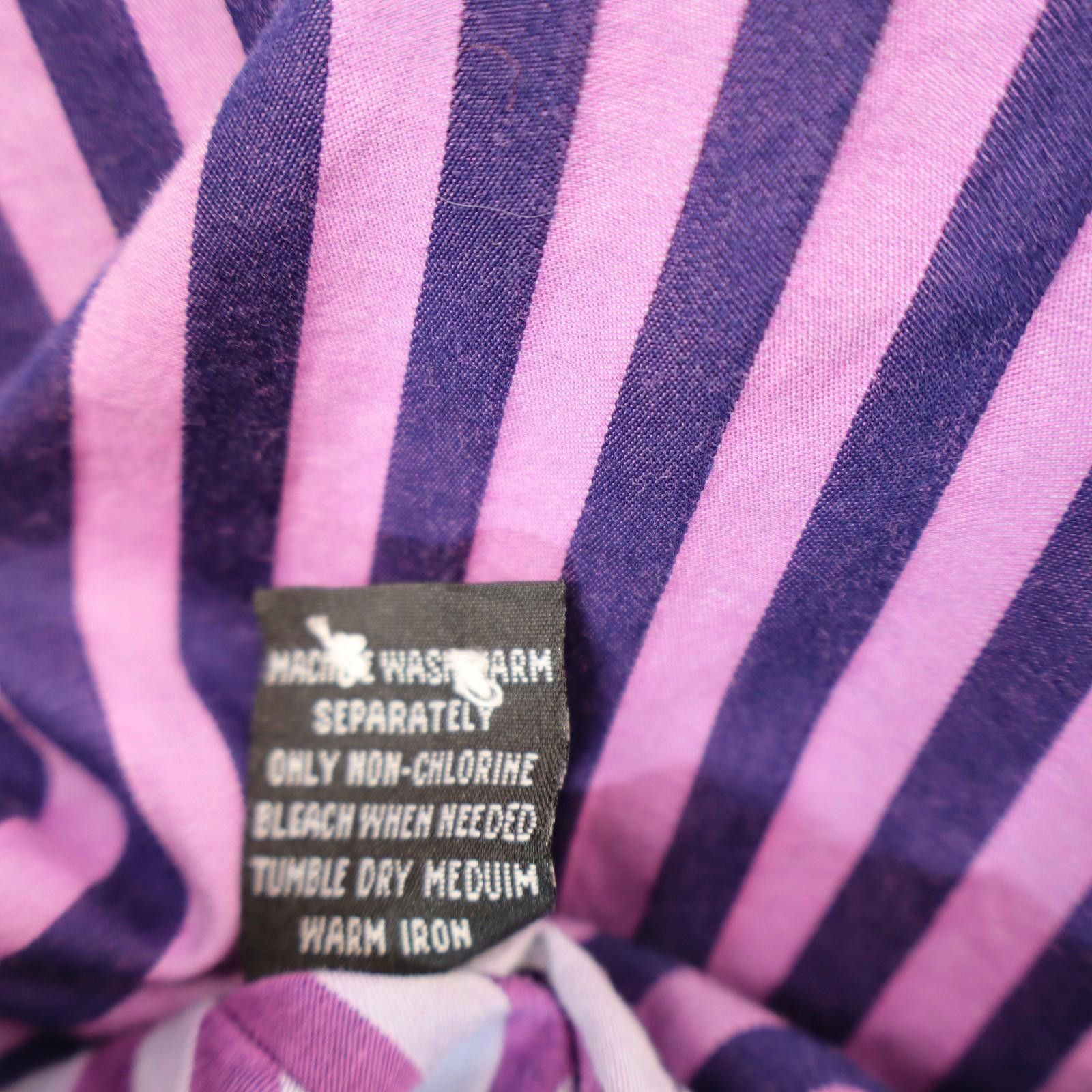 Dragonfly D Clothing Dragonfly Button Purple Striped Large 100% cotton Size US L / EU 52-54 / 3 - 7 Thumbnail