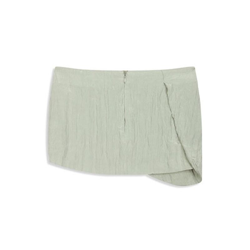 SSENSE OPEN YY Crinkled Gather Mini Skirt - Size S Size 26" / US 2 / IT 38 - 3 Thumbnail
