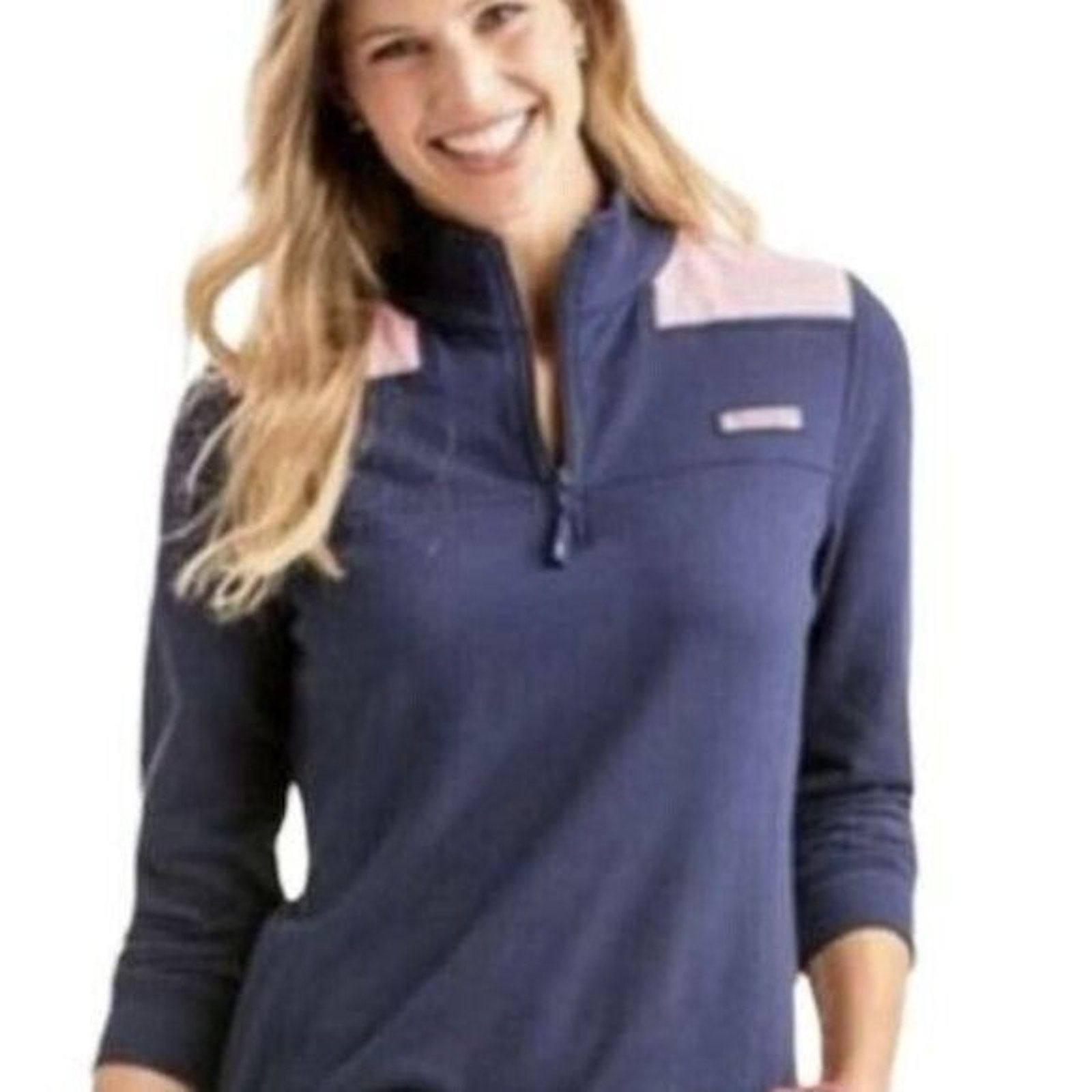 Vineyard Vines Vineyard Vines Womens Pullover XS Oxford Stripe Cozy Shep Size XS / US 0-2 / IT 36-38 - 2 Thumbnail