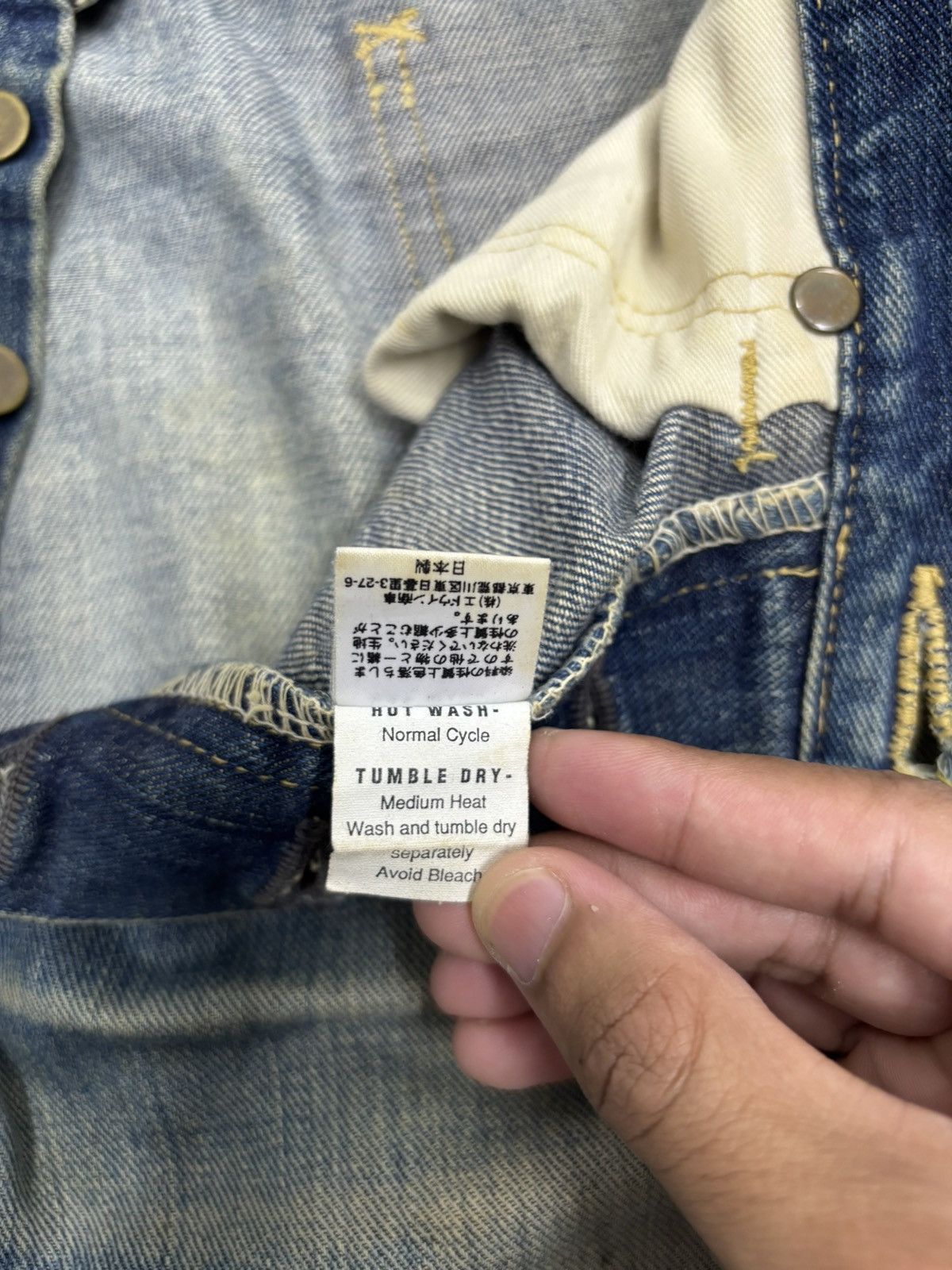 Lee 🔥Vintage Steal🔥Lee Cowboy Selvedge Denim Jeans Distressed Size US 31 - 16 Thumbnail