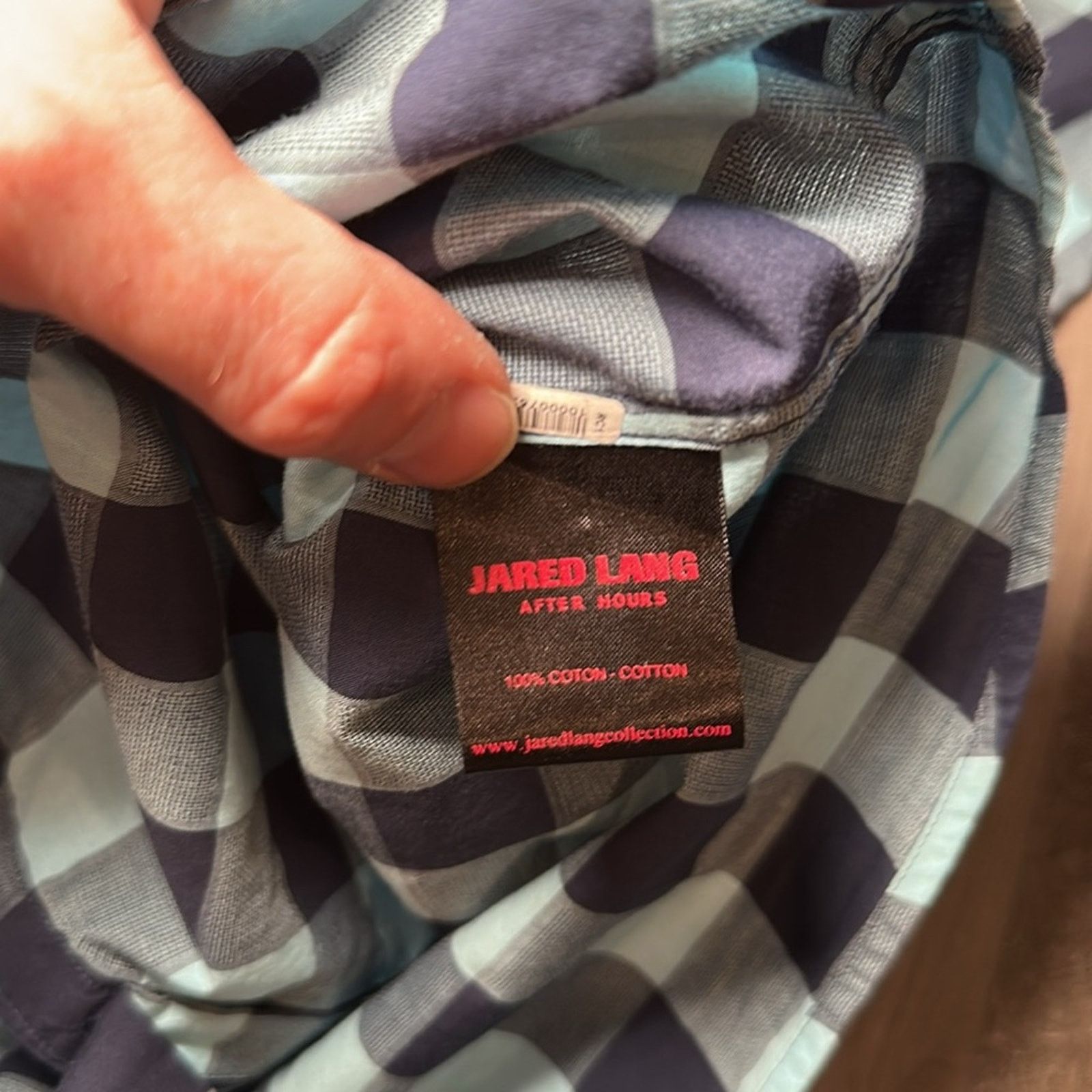 Jared Lang Jared Lang After Hours Slim Fit Checkered Long Sleeve - L Size US L / EU 52-54 / 3 - 6 Thumbnail