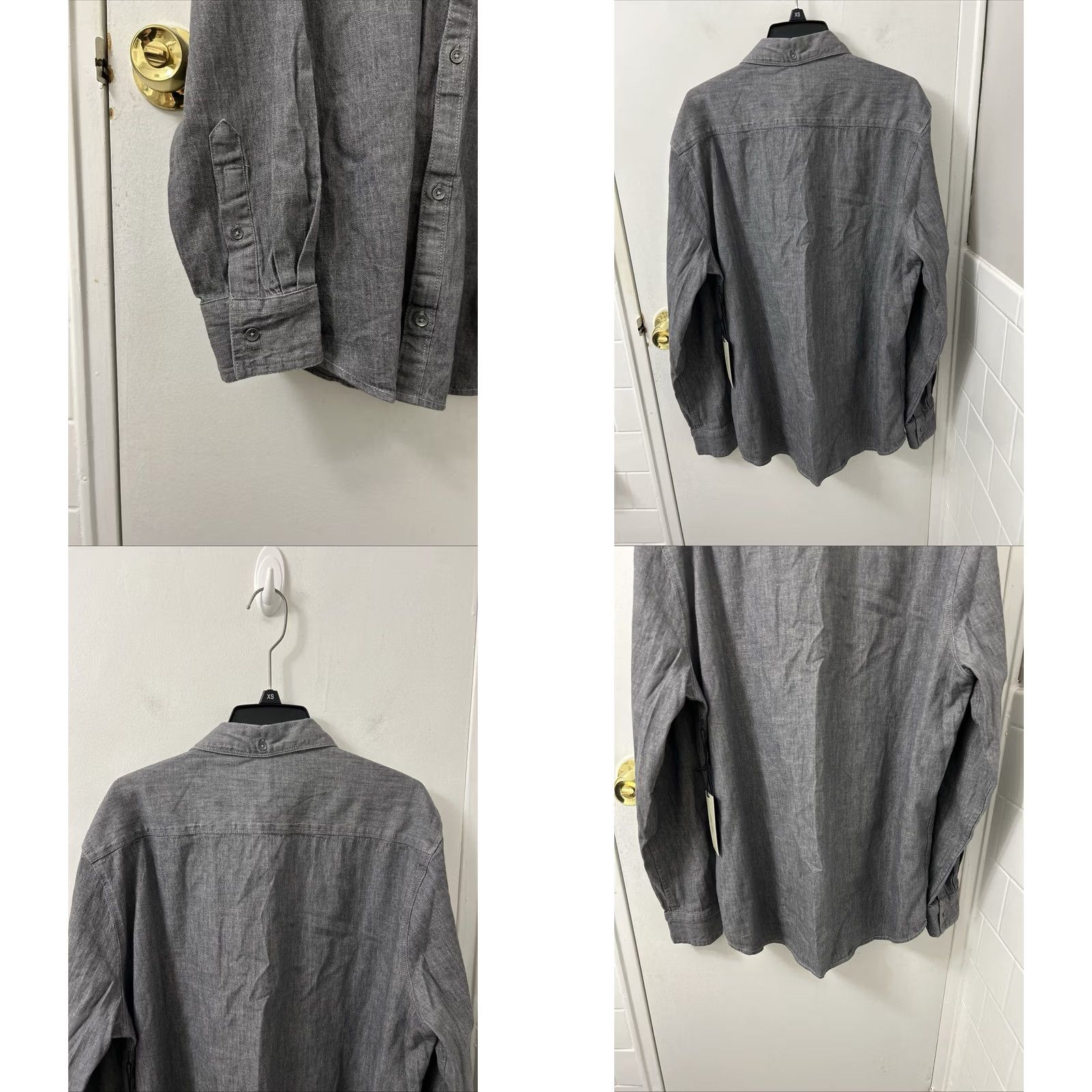 Kenneth Cole Kenneth Cole New York Shirt Mens L Gray Oxford Slim Fit Stretch Button Down L/S Size US L / EU 52-54 / 3 - 8 Thumbnail