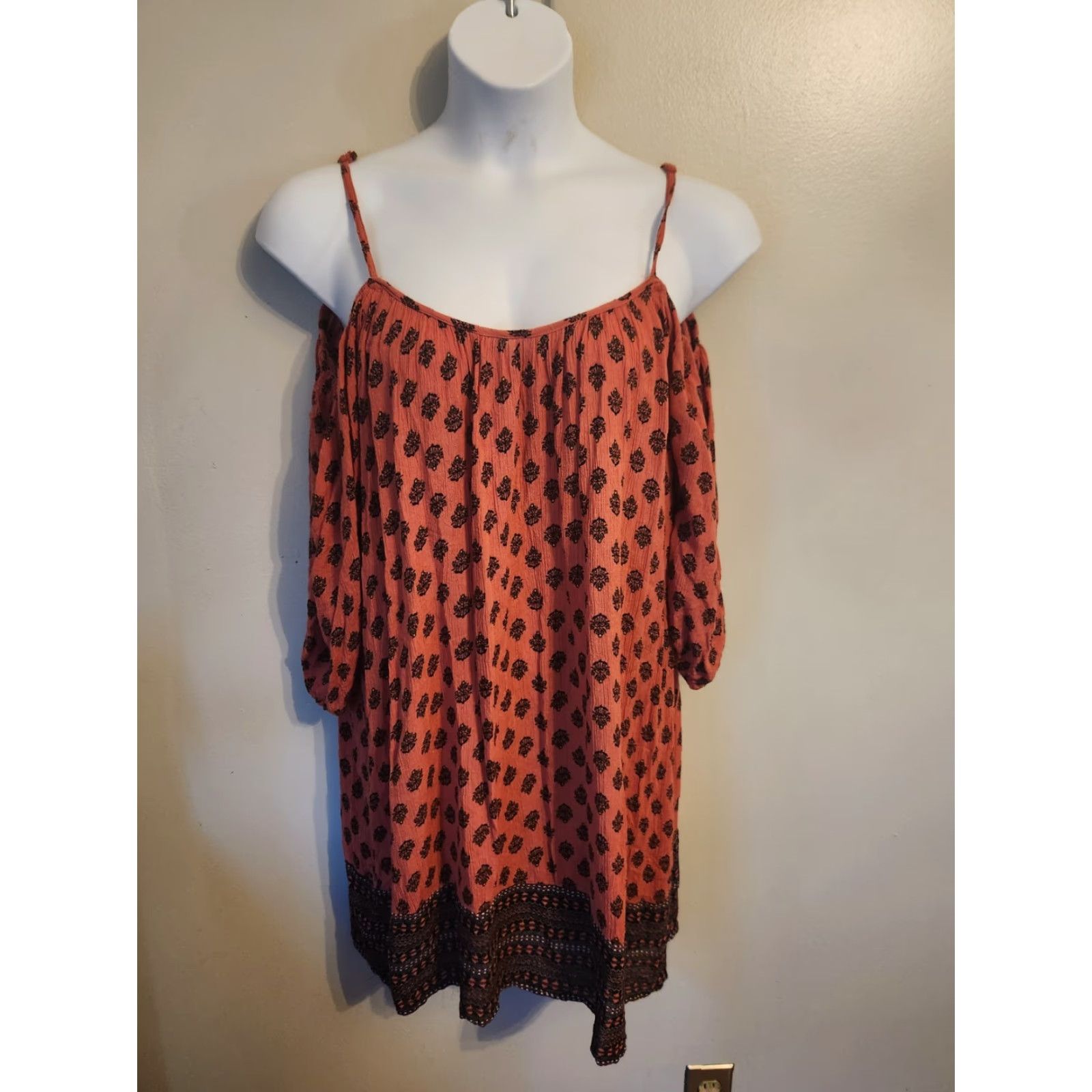 Vintage Indulge In Style Boho Print Short Dress Hippie 2X Plus Size XXL / US 16-18 / IT 52-54 - 5 Thumbnail