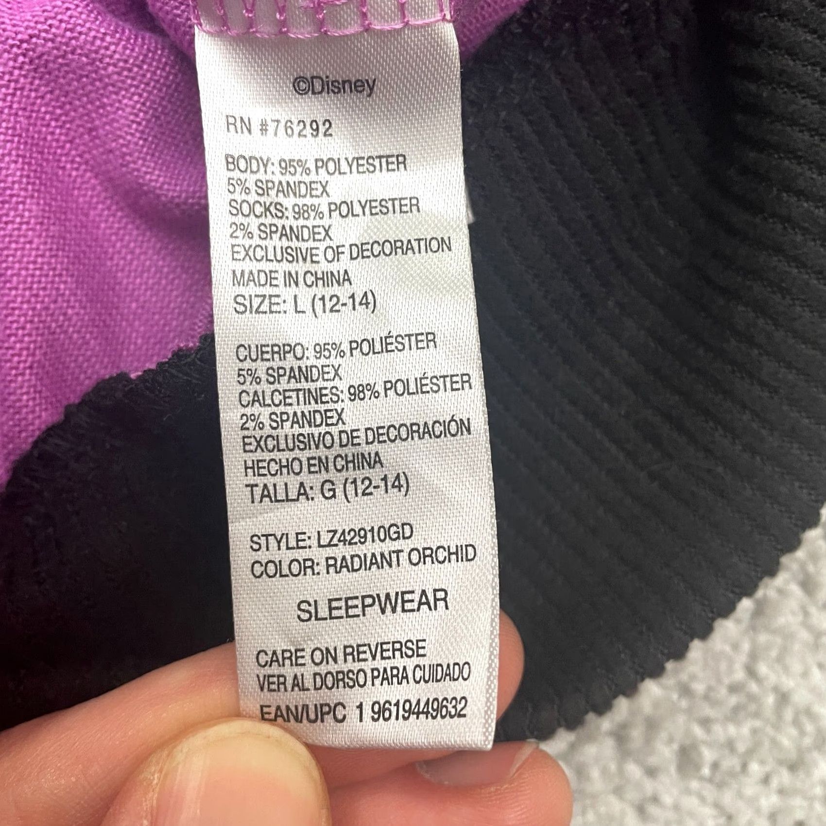 Disney Disney The Nightmare Before Christmas Sleepwear Dress Womens L Pink Crew Neck Knit Polyester Spandex Graphic Print Logo Halloween Christmas Movie Size L / US 10 / IT 46 - 7 Thumbnail