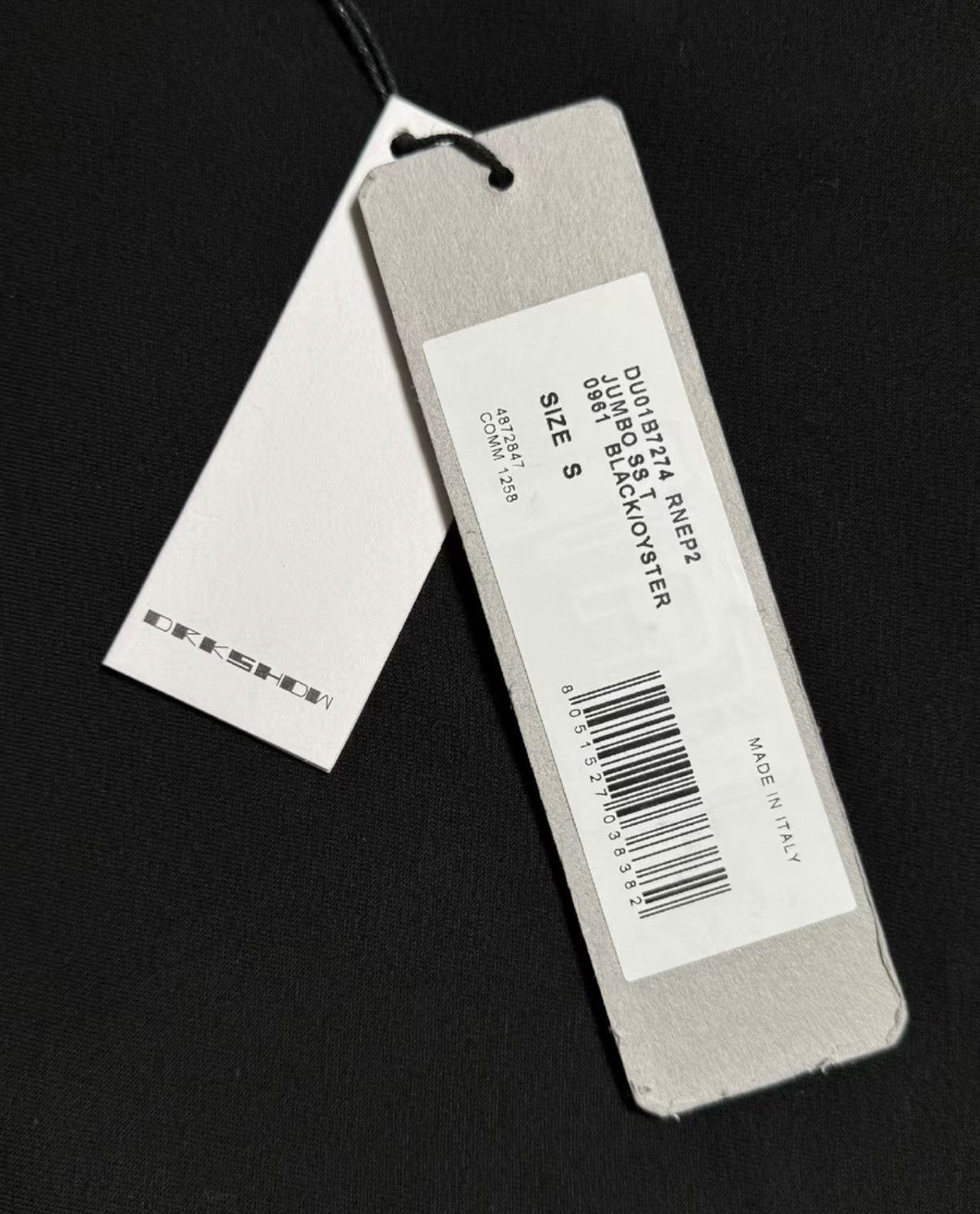 Rick Owens Rick Owens Short Sleeve T-Shirt (Mid-Sleeve Tee) Size US S / EU 44-46 / 1 - 4 Thumbnail