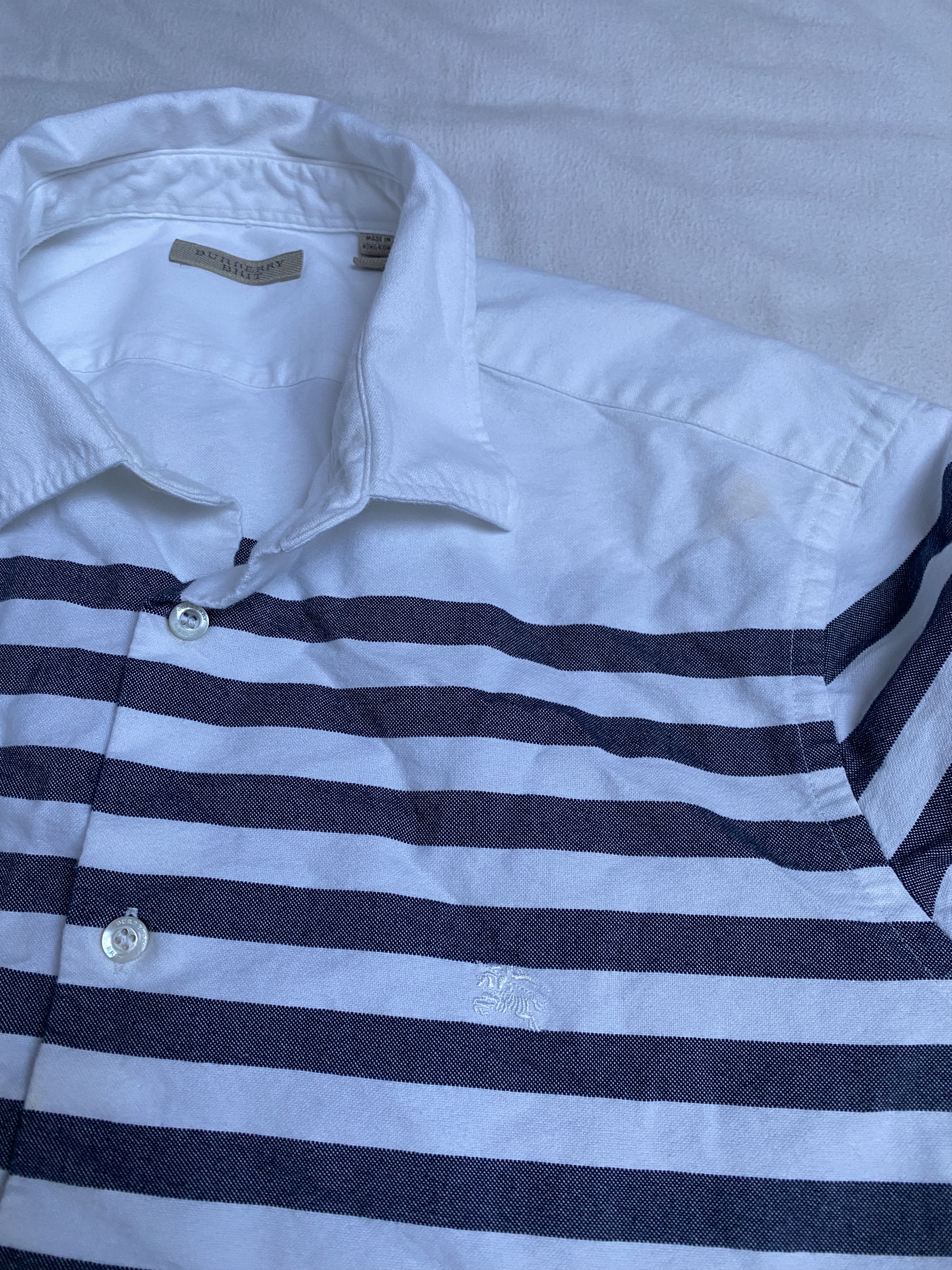 Burberry Burberry striped small logo shirt button ups casual Size US L / EU 52-54 / 3 - 7 Thumbnail