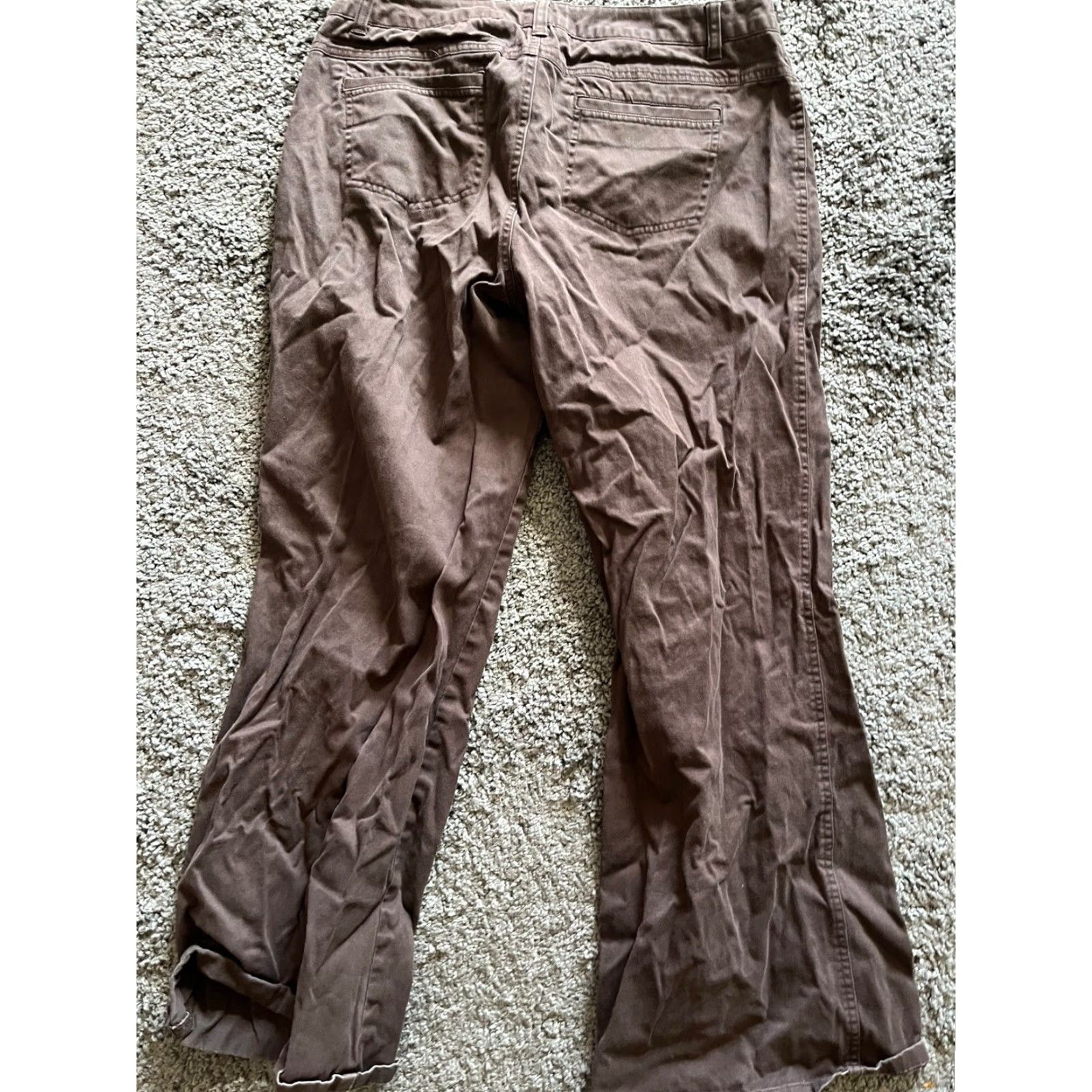 Banana Republic Banana Republic Martin Fit Chino Pants Womens Size 10 Brown Wide-Leg Stretch Size 32" / US 10 / IT 46 - 3 Thumbnail