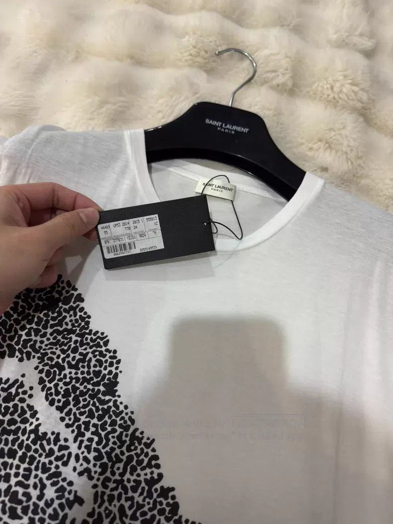 Saint Laurent Paris Saint Laurent Paris Original White Leopard Print Short Sle Size US M / EU 48-50 / 2 - 3 Thumbnail