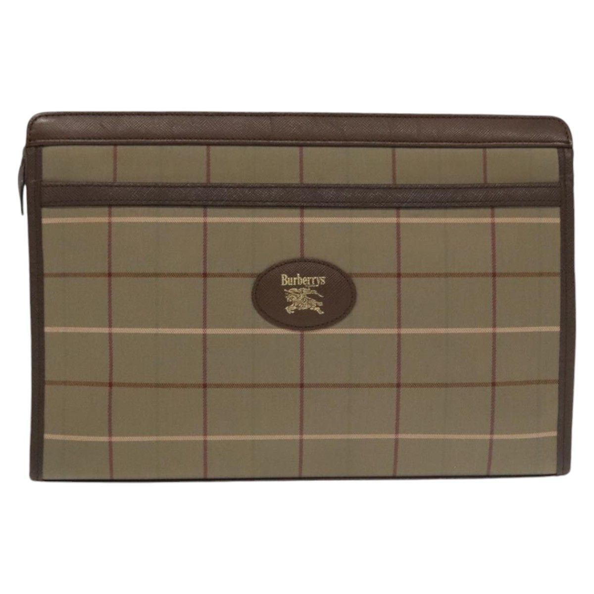 Burberry Brown Canvas Clutch Bag (Pre-Owned) Size ONE SIZE - 1 Thumbnail