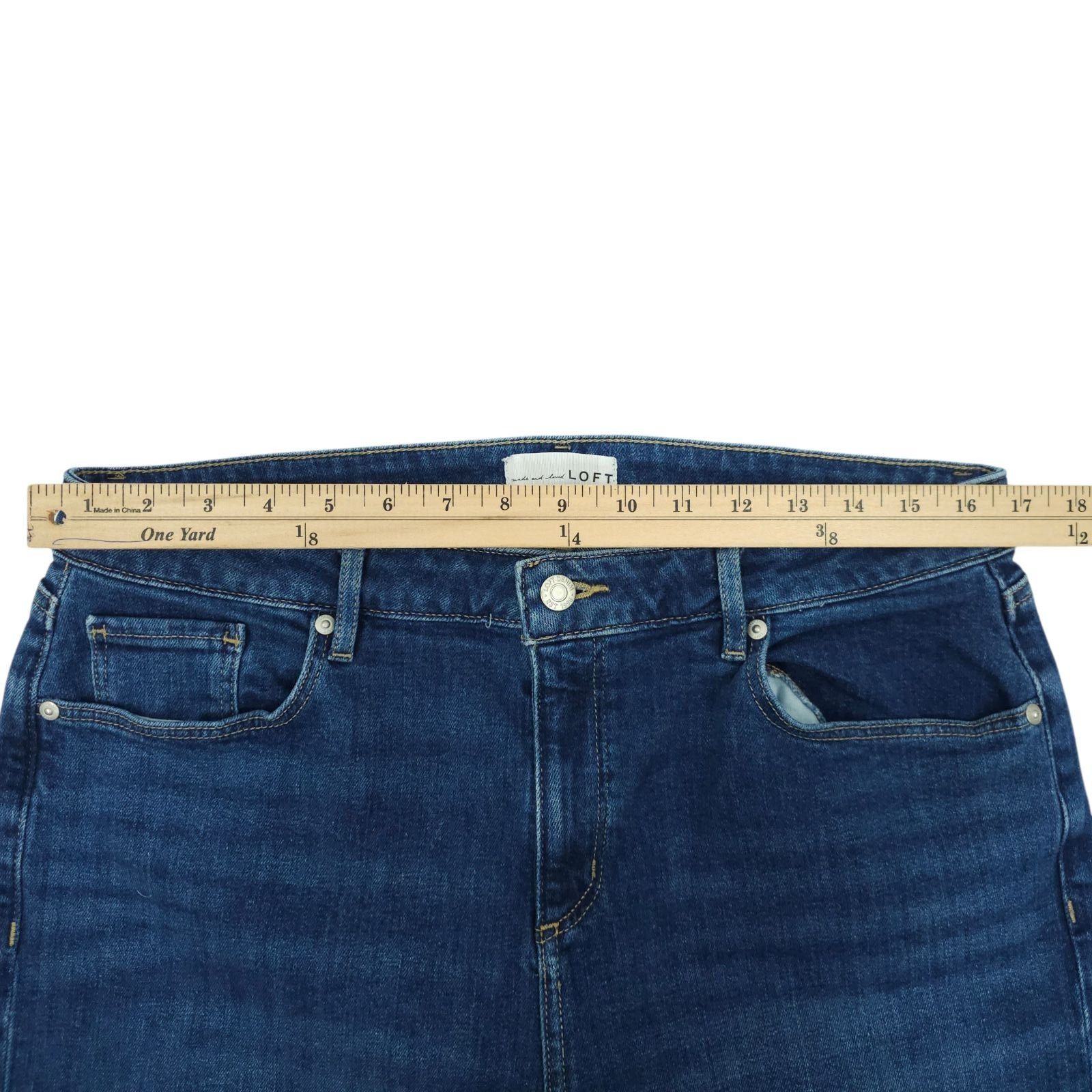 Loft Loft Curvy Super Soft Girlfriend Jeans 14 High Waisted Denim Size 36" / US 14 / IT 50 - 3 Thumbnail
