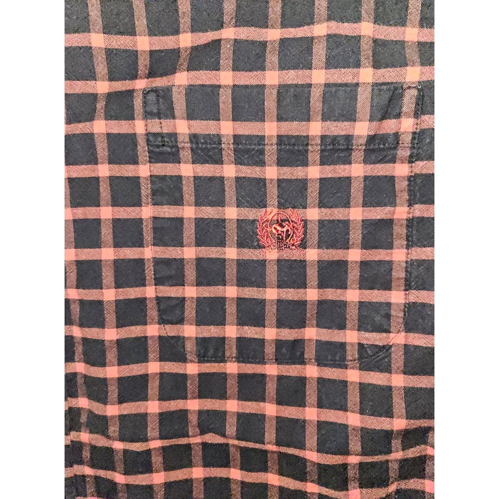 Vintage Cinch Button-Down Shirt Men L Long Sleeve Black Orange Check Cowboy Casual Size US L / EU 52-54 / 3 - 6 Thumbnail
