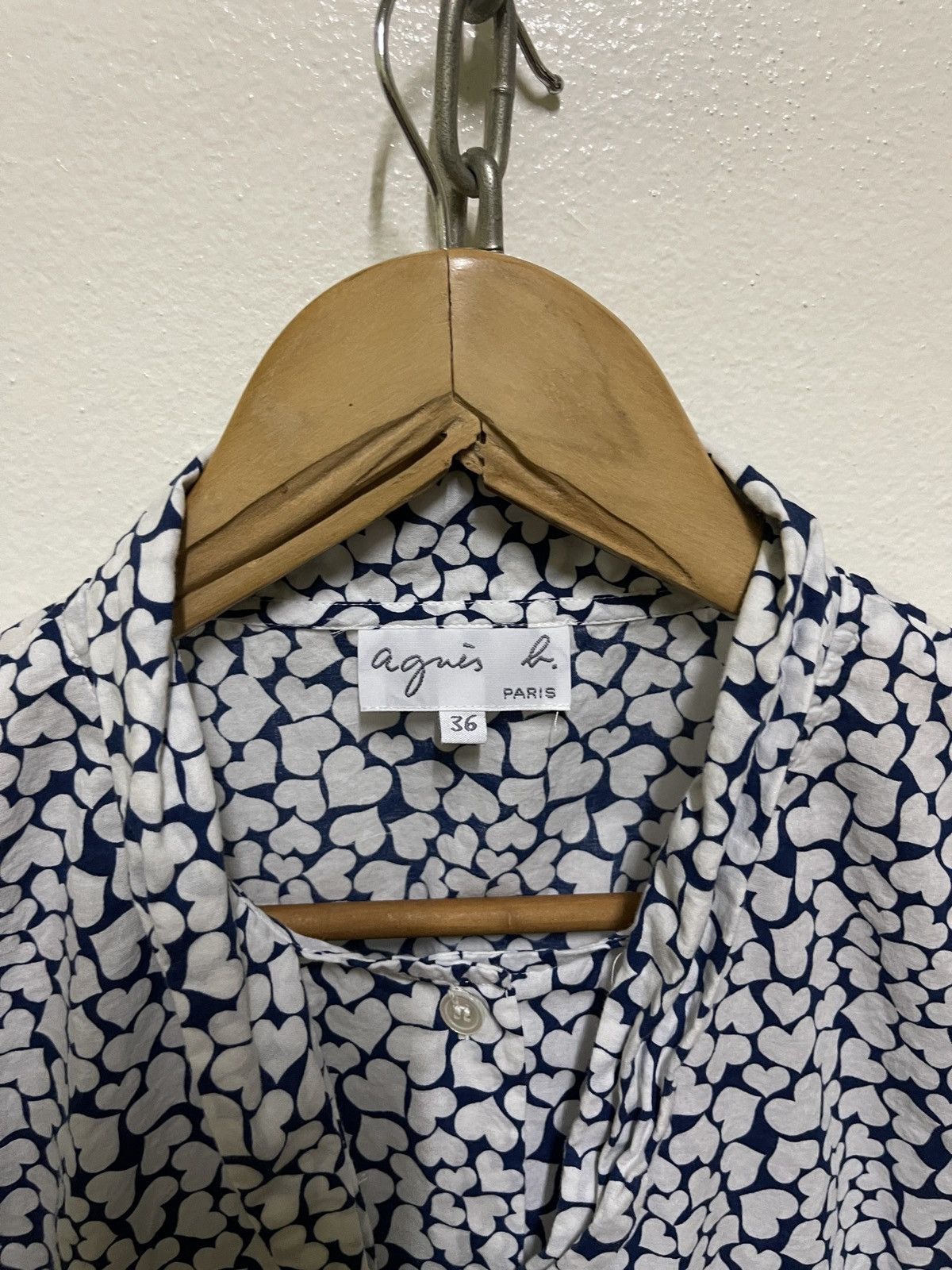 agnes b. Agnes b. Love Full Print Shirt Long Collar Size XS / US 0-2 / IT 36-38 - 6 Thumbnail
