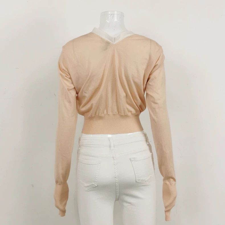 Loewe LOEWE Salmon pink ribbon short cardigan sweater Size XS / US 0-2 / IT 36-38 - 8 Thumbnail