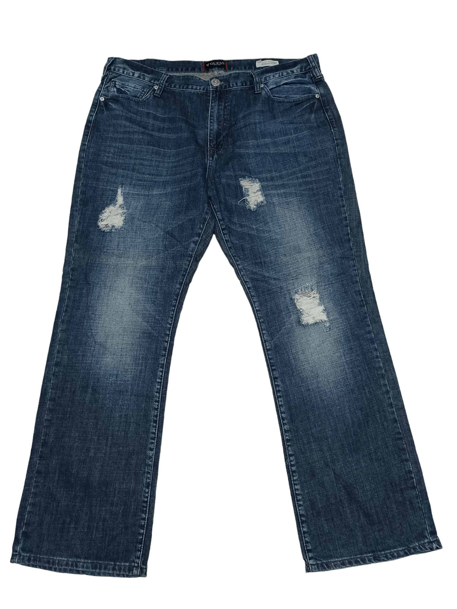Guess GUESS DISTRESSED AVANT GARDE STRAIGHT JEANS DENIM Size US 40 / EU 56 - 1 Thumbnail