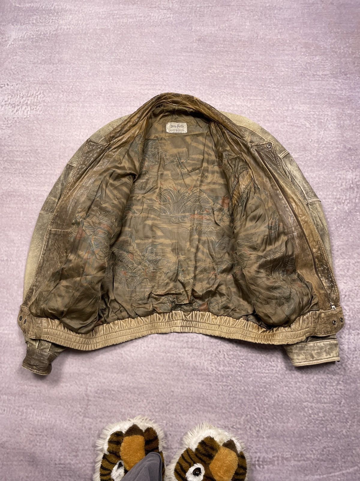 Japanese Brand Vintage Y2K Outfit Vera Pelle Leather Bomber Jacket Size US L / EU 52-54 / 3 - 8 Thumbnail