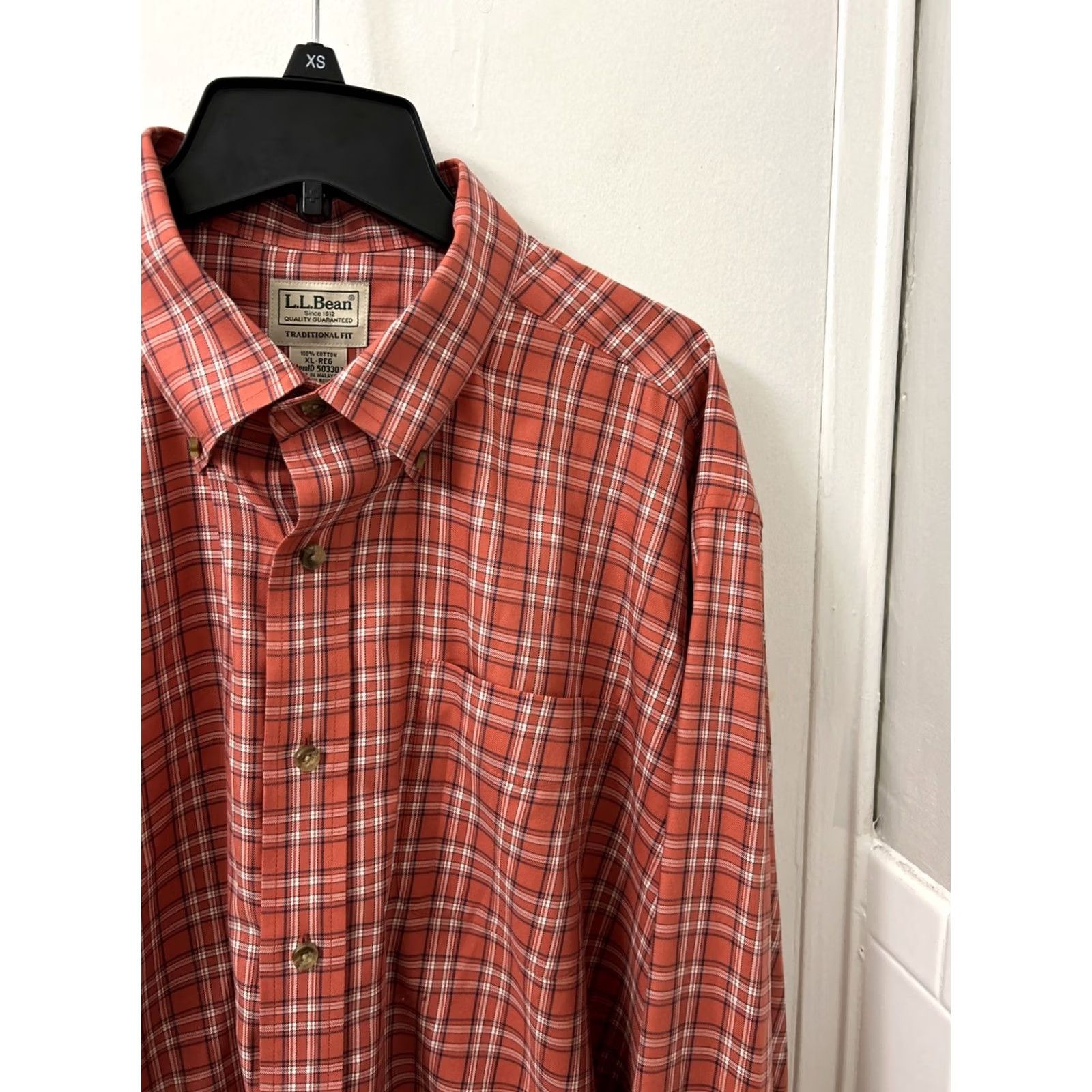 Vintage VINTAGE LL Bean Shirt Mens XL Red Plaid Kennebunk Sport Traditional Button Down 503307 Size US XL / EU 56 / 4 - 4 Thumbnail
