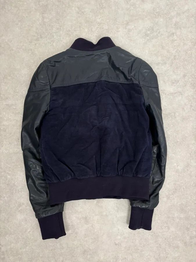 Gianfranco Ferre AW2011 Gianfranco Ferré Navy Suede & Black Leather Bomber Jacket Size S / US 4 / IT 40 - 6 Thumbnail